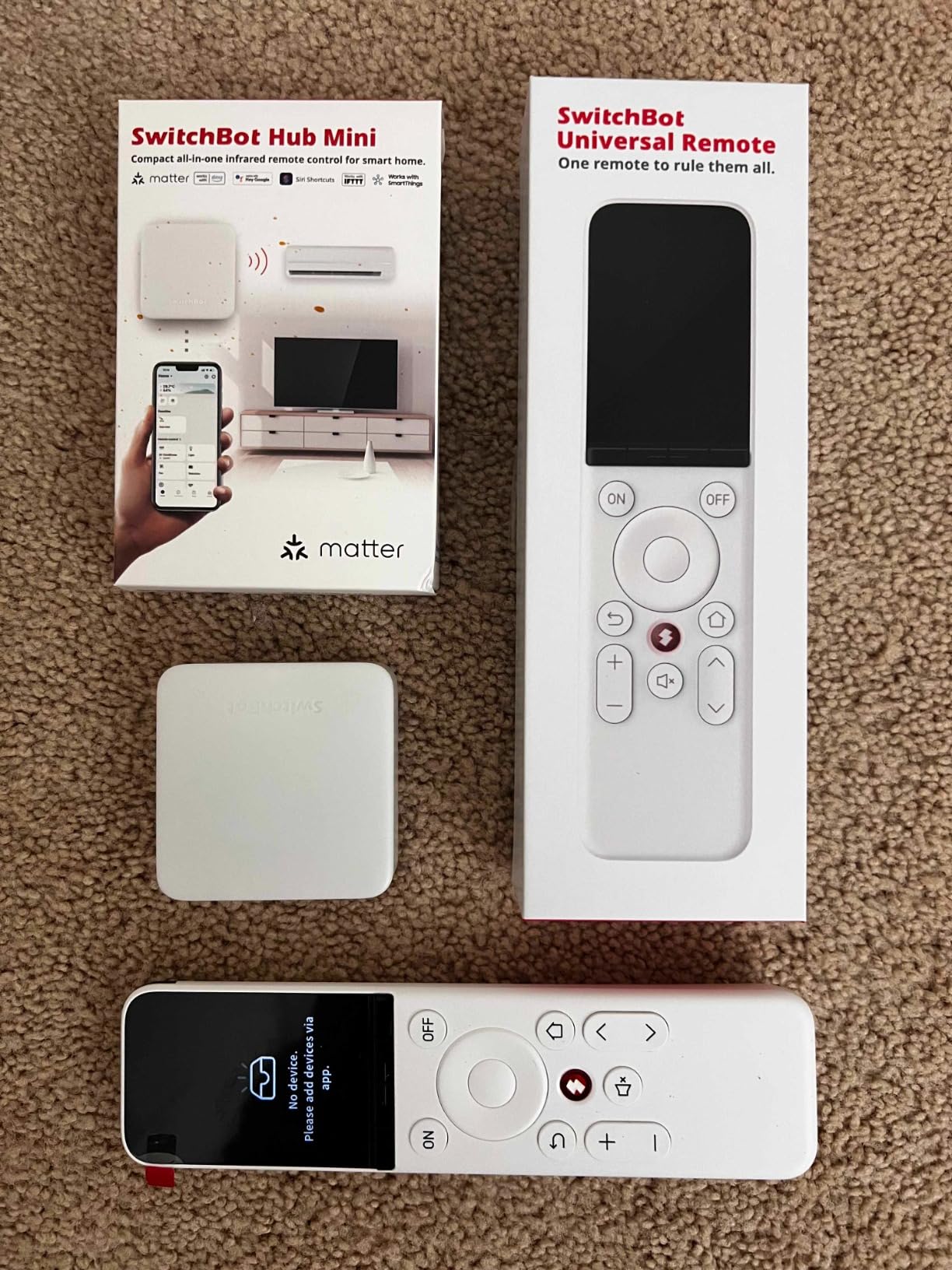SwitchBot Universal Remote Control with Hub Mini Matter Enabled, Multi-use Smart Remote with Customize App, Control 25 IR/Bluetooth Devices and 10 Scenes, Compatible with TV/AC/SwitchBot BLE Devices customer photo 1