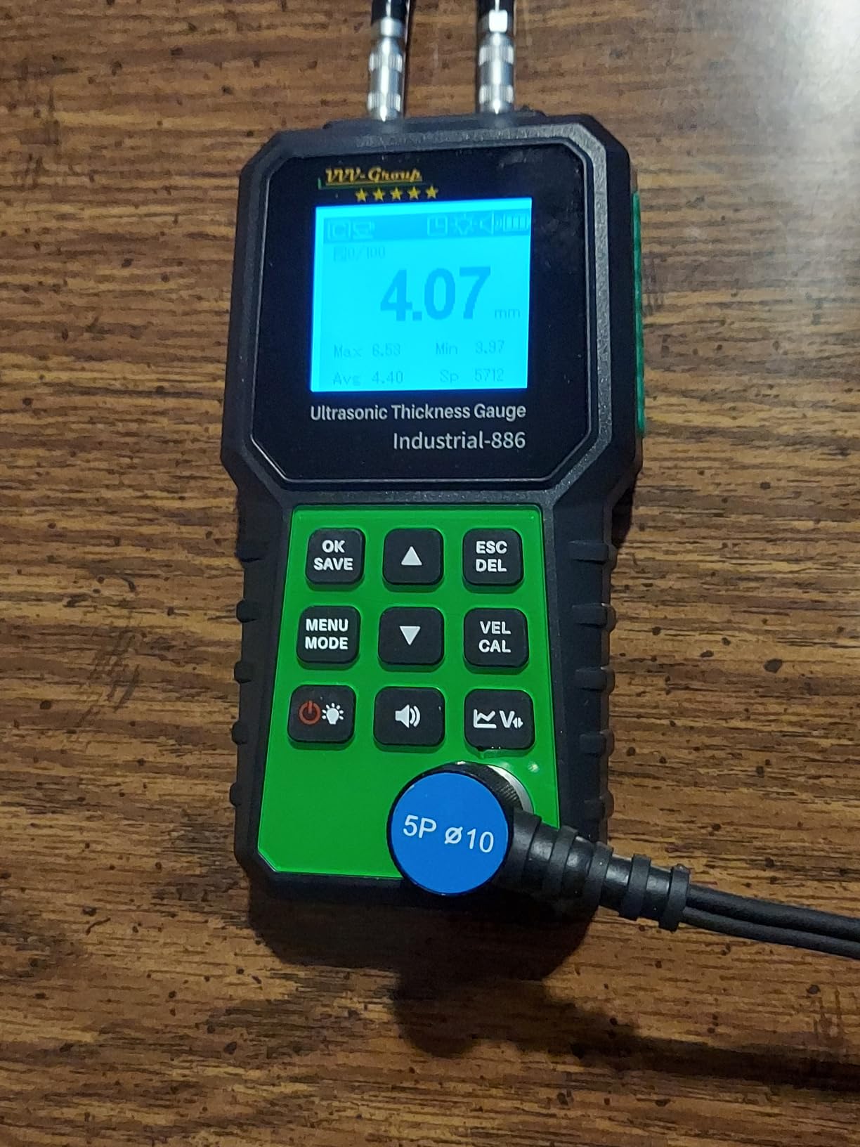 Ultrasonic Thickness Tester Industrial-886 / Digital Metals Thickness Gauge with Range 0.04-15.75in(1-400mm) / Industrial Measuring Instrument customer photo 1
