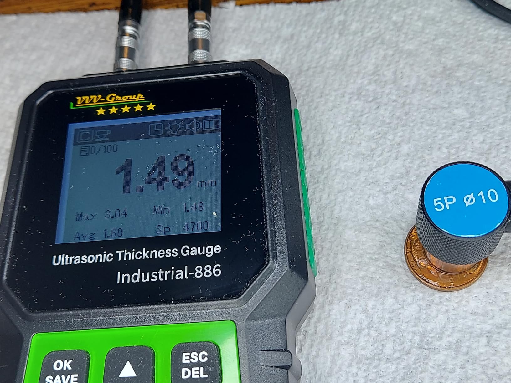 Ultrasonic Thickness Tester Industrial-886 / Digital Metals Thickness Gauge with Range 0.04-15.75in(1-400mm) / Industrial Measuring Instrument customer photo 2