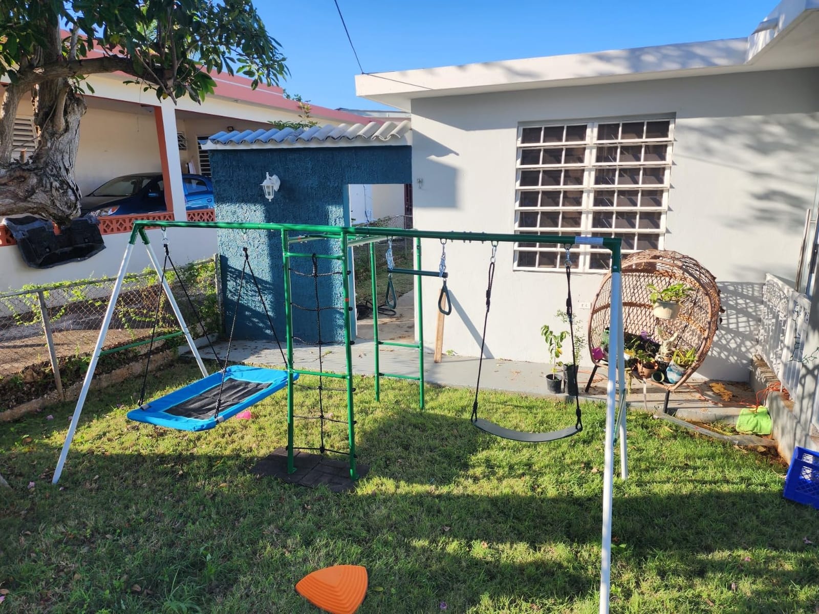 Hapfan Swing Sets for Backyard with Monkey Bars,5 in 1 Playground Set customer photo 2