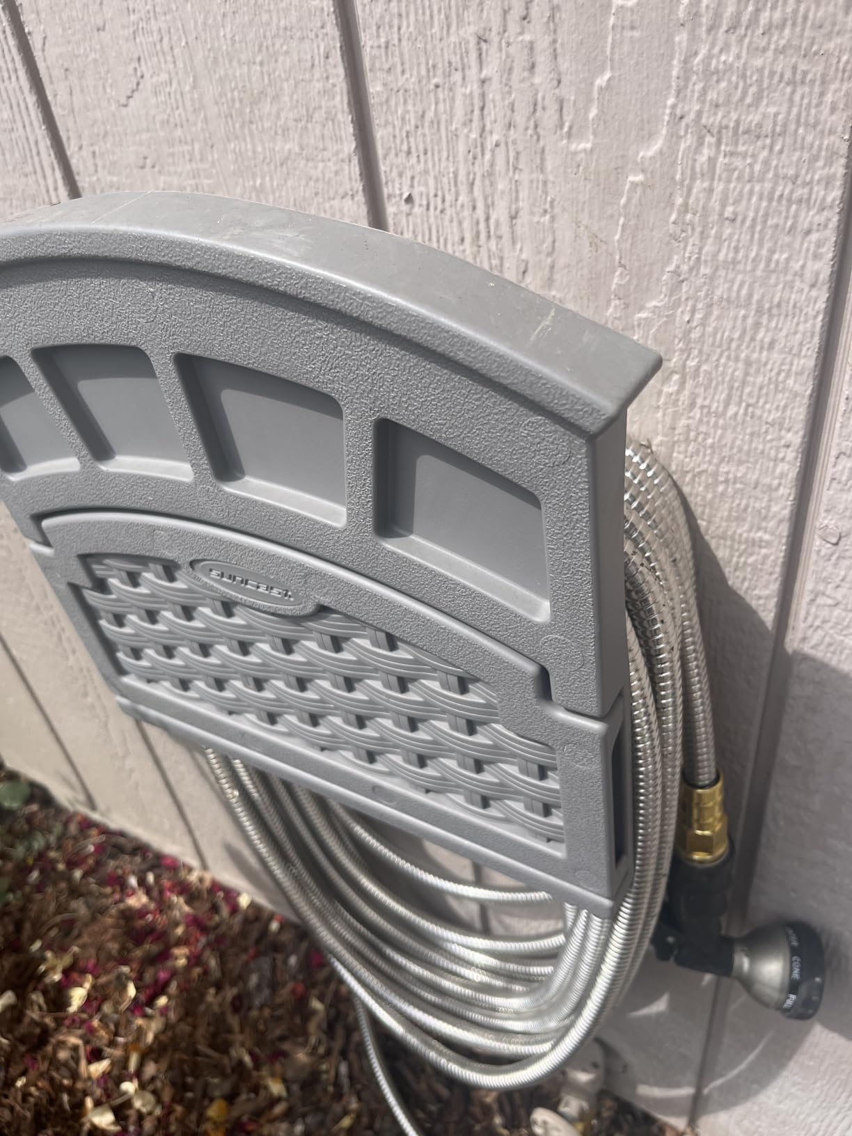 50FT Garden Hose, Stainless Steel Water Hose, Metal Hose Flexible with a 10-Mode Nozzle Sprayer, No Kink, Lightweight, Puncture Proof, Ideal for Yard, Lawn, Outdoor, 5/8'' Outside Diameter customer photo 1