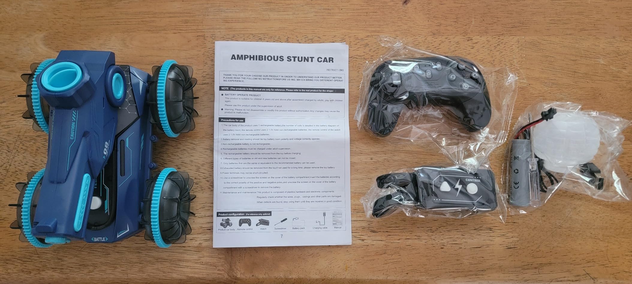 KB KAIBO 3-in-1 Remote Control Car, RC Boat & Water Gun - Amphibious RC Car for Land & Water, Adjustable Speed, Waterproof customer photo 1