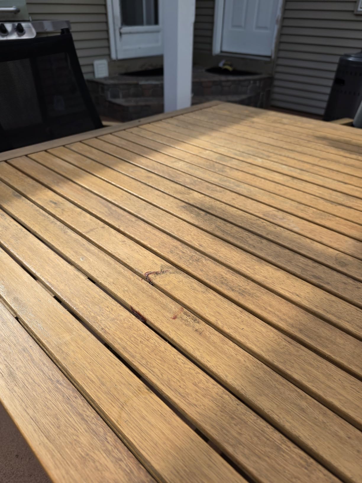 Amazonia Franklin 11-Piece Rectangular Extendable Patio Dining Set | Teak Finish and Weather-Net Technology | Ideal for Outdoors and Indoors customer photo 1