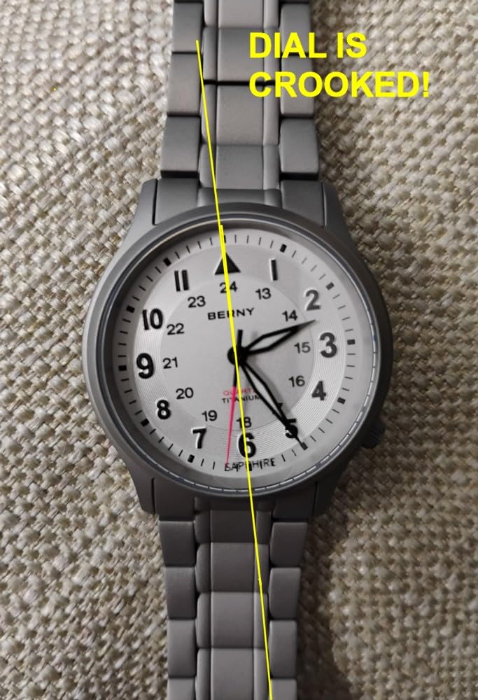 BERNY Titanium Field Watch for Men, Unisex Quartz 5ATM Waterproof Luminous customer photo 2
