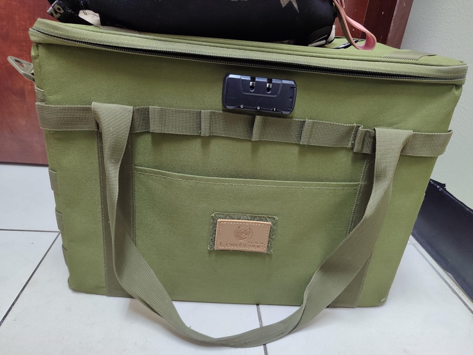 Tactical Camping Storage Bag - 38L Utility Tote Bag Organizer with Combination Lock and Shoulder Strap customer photo 1