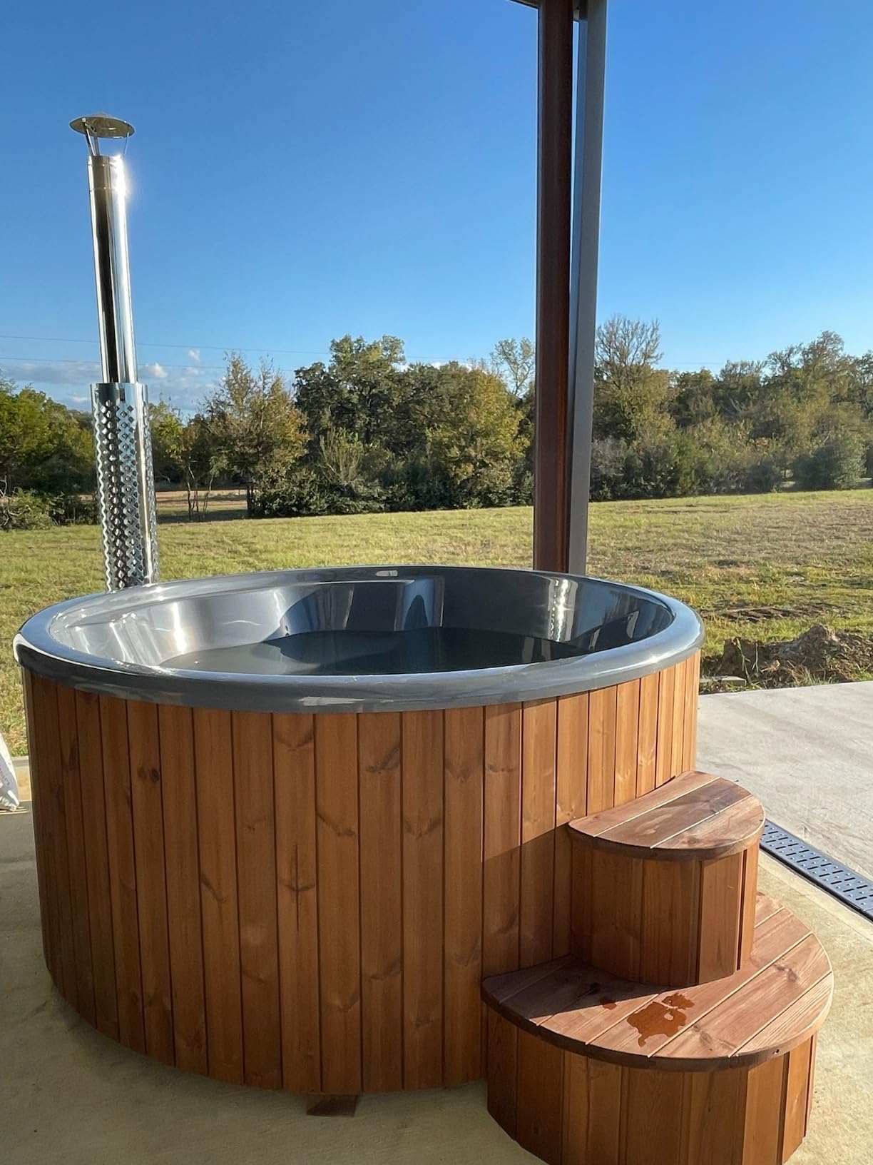 Model S4N Wood-Fired Hot Tub Soak-Series Home Wood-Burning Hot Tub, Natural, Up to 6 Persons customer photo 1