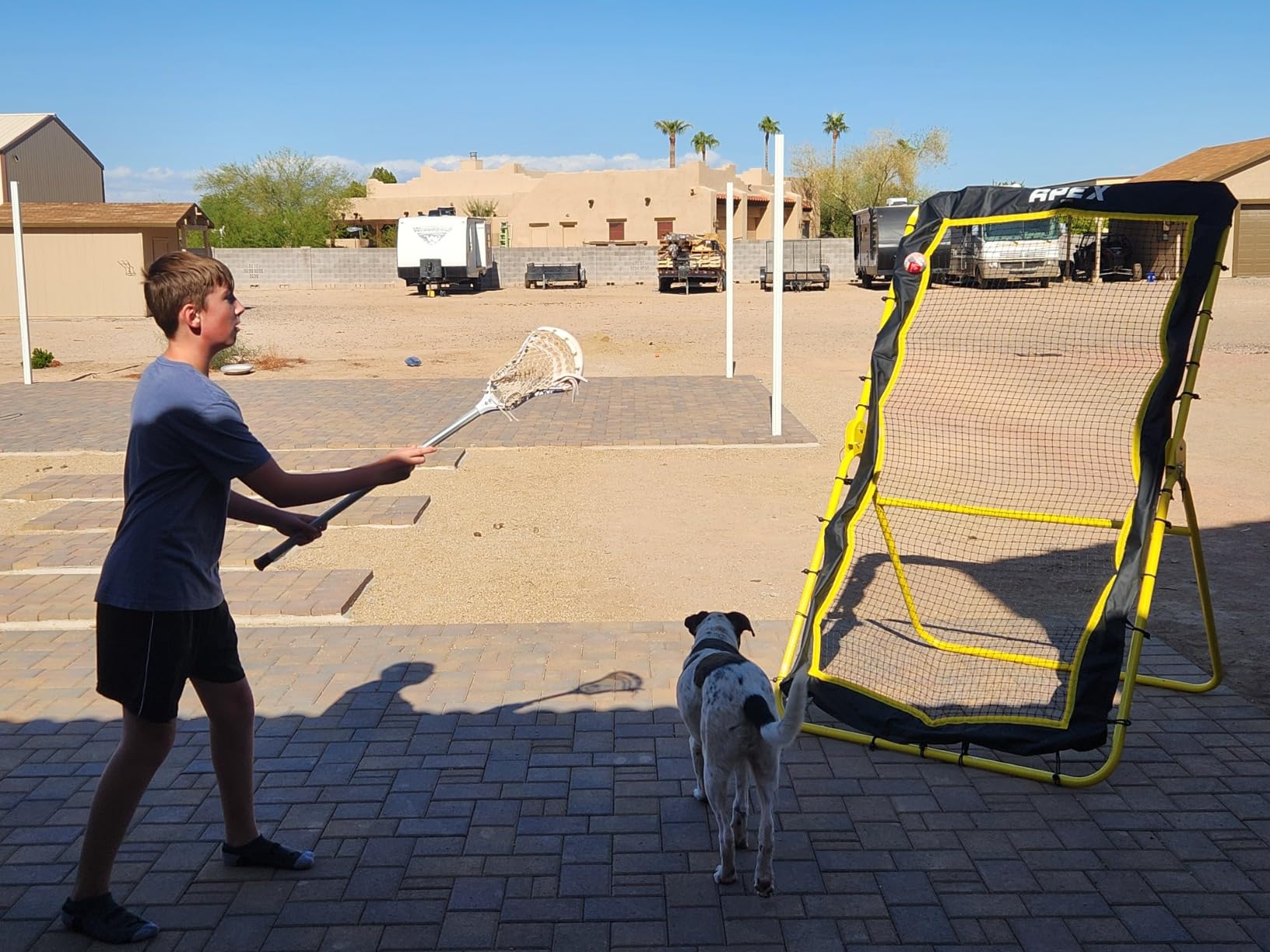 Apex Sports Professional Lacrosse Rebounder Volleyball Rebounder (4x7 Feet) customer photo 2