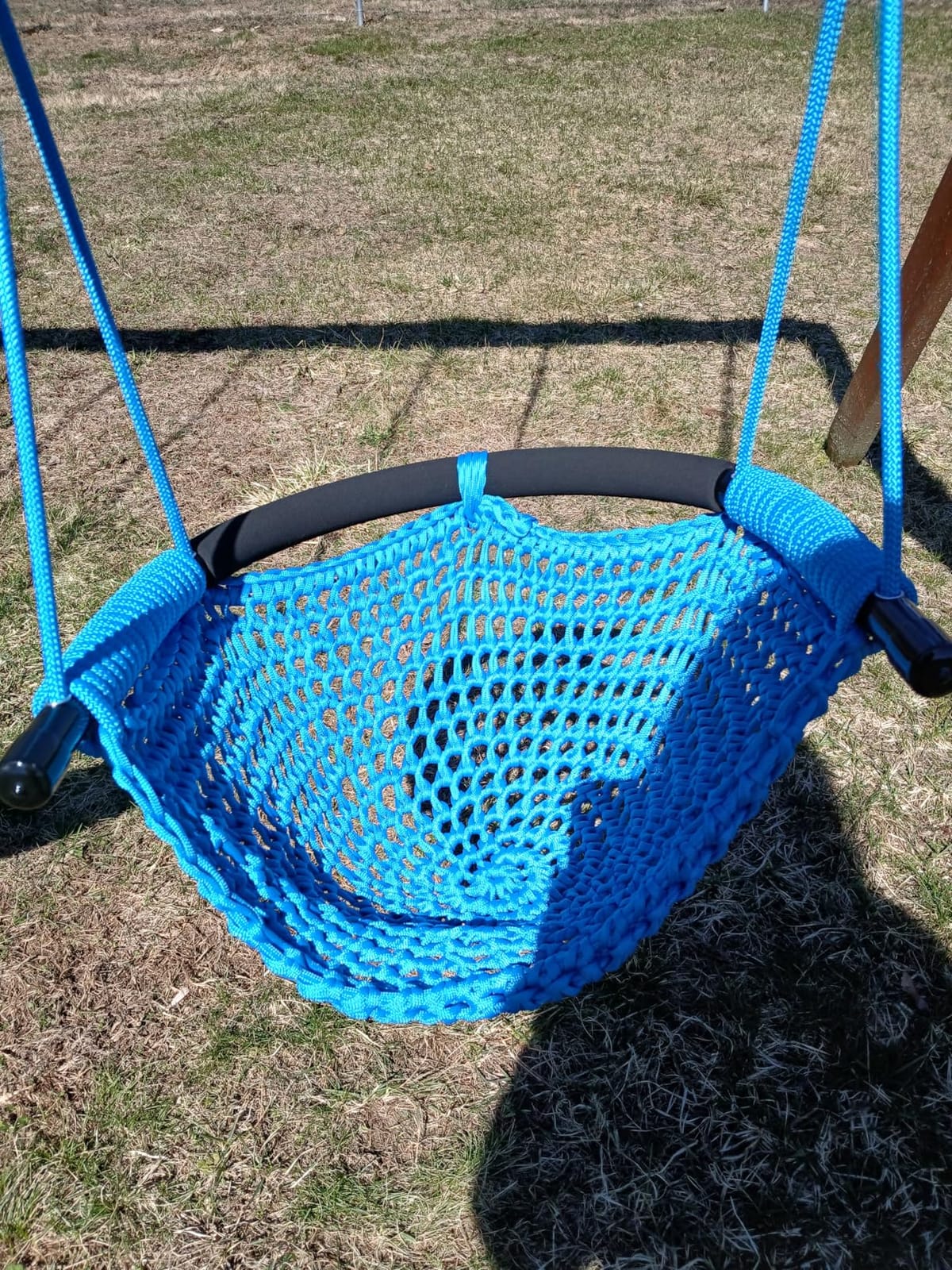 JKsmart Toddler Swing, Swing Seat for Kids Heavy Duty Rope Play Secure Children Swings Set, Perfect for Indoor,Outdoor,Playground,Home,Tree,with Snap Hooks & Straps,440 lbs Capacity, Light Brown customer photo 1