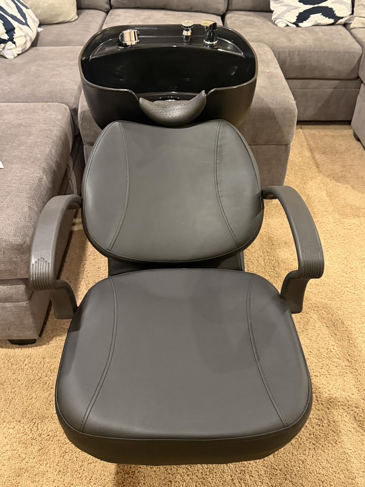 Shampoo Bowl Chair Set, Salon Shampoo Sink Chair customer photo 1