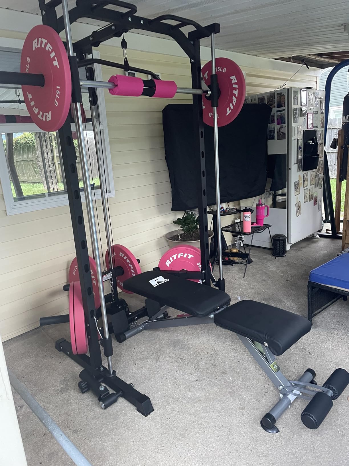 RITFIT Pink Olympic Bumper Plates with Steel Insert for Home Gym customer photo 1
