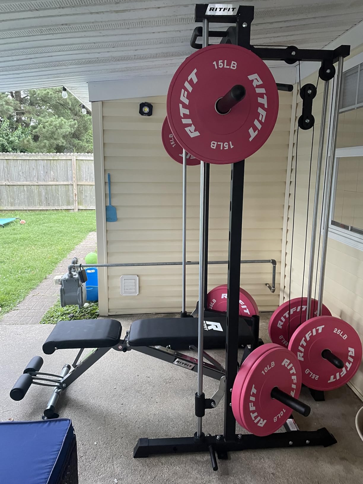 RITFIT Pink Olympic Bumper Plates with Steel Insert for Home Gym customer photo 2