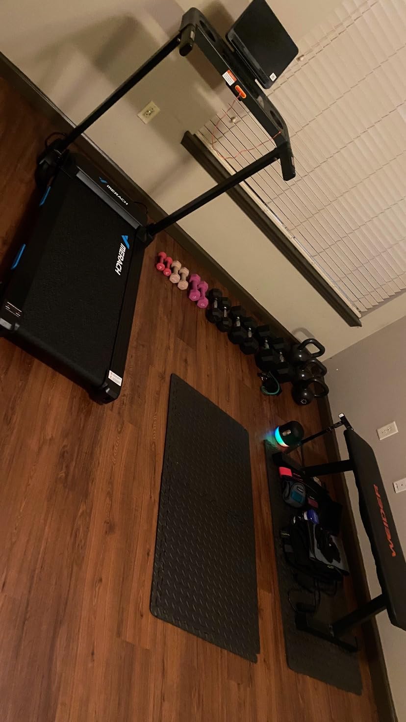 MERACH T12 Foldable Treadmill for Home, 300 LBS Capacity, Wide Running Belt | Incline Treadmill with Display, Smart App, 2.5HP Brushless Motor, Compact Design customer photo 1