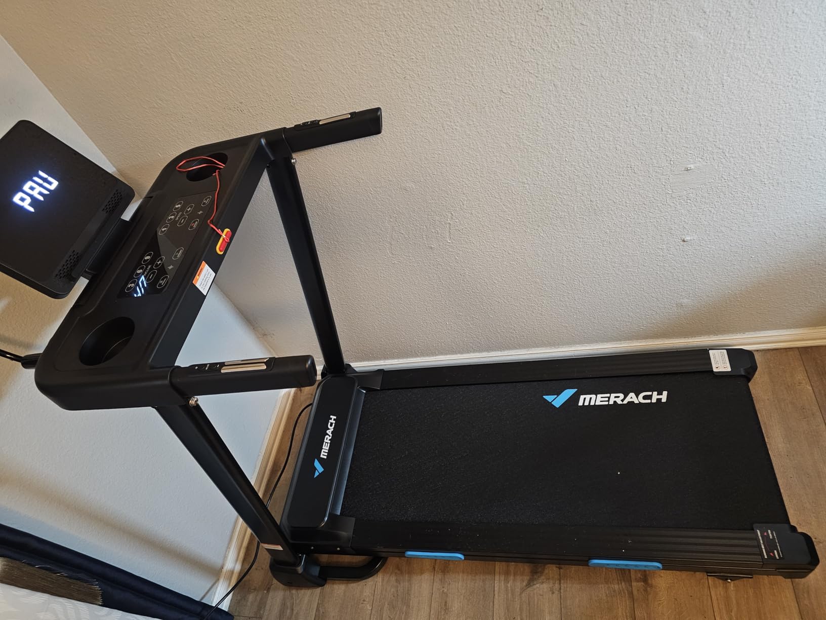 MERACH T12 Foldable Treadmill for Home, 300 LBS Capacity, Wide Running Belt | Incline Treadmill with Display, Smart App, 2.5HP Brushless Motor, Compact Design customer photo 2