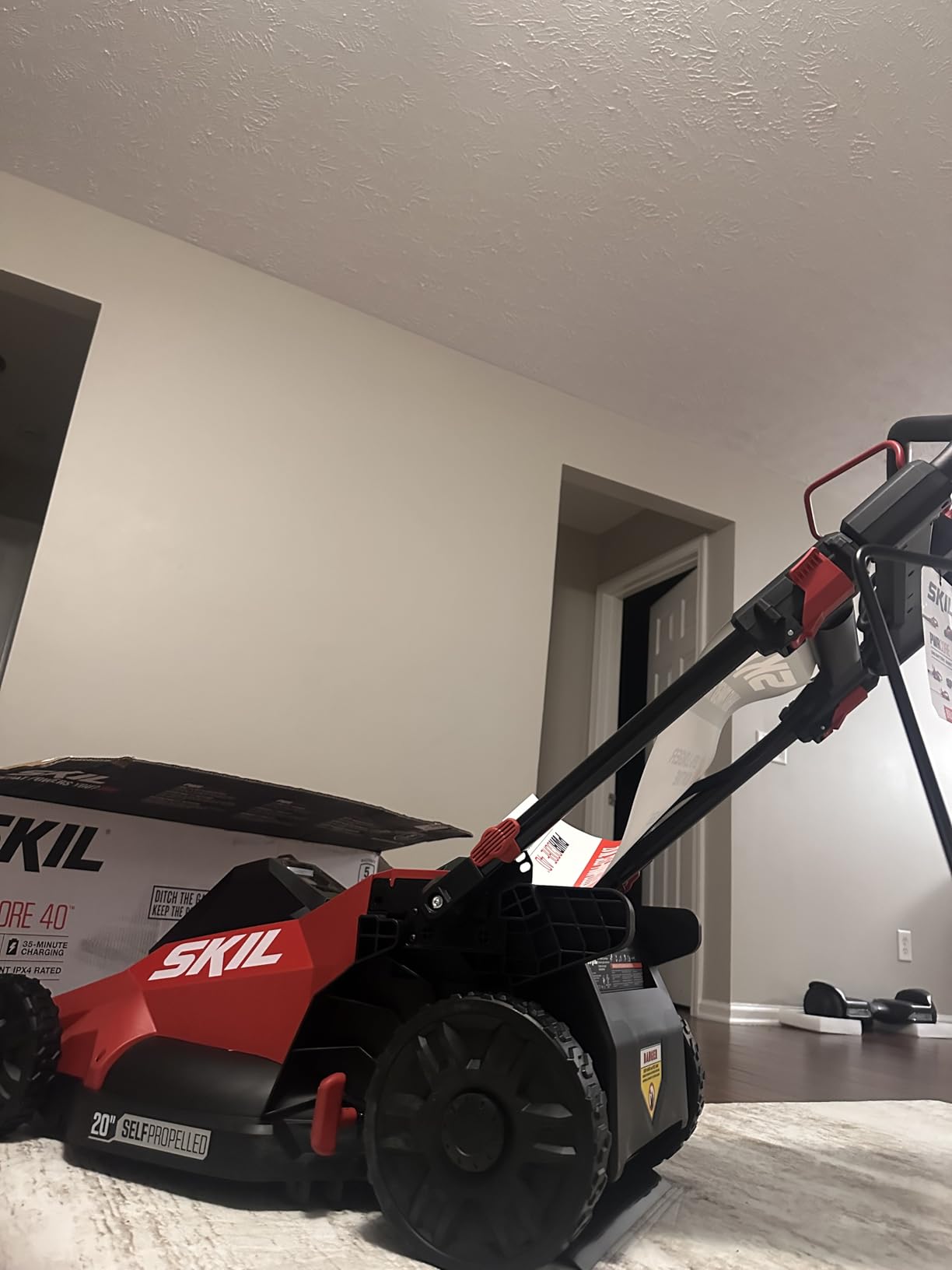 SKIL PWR CORE 40 Brushless 40V 20-Inch Self-Propelled Mower Kit, Includes 6.0Ah Battery and Auto PWR JUMP Charger - SM4910C-11 customer photo 2