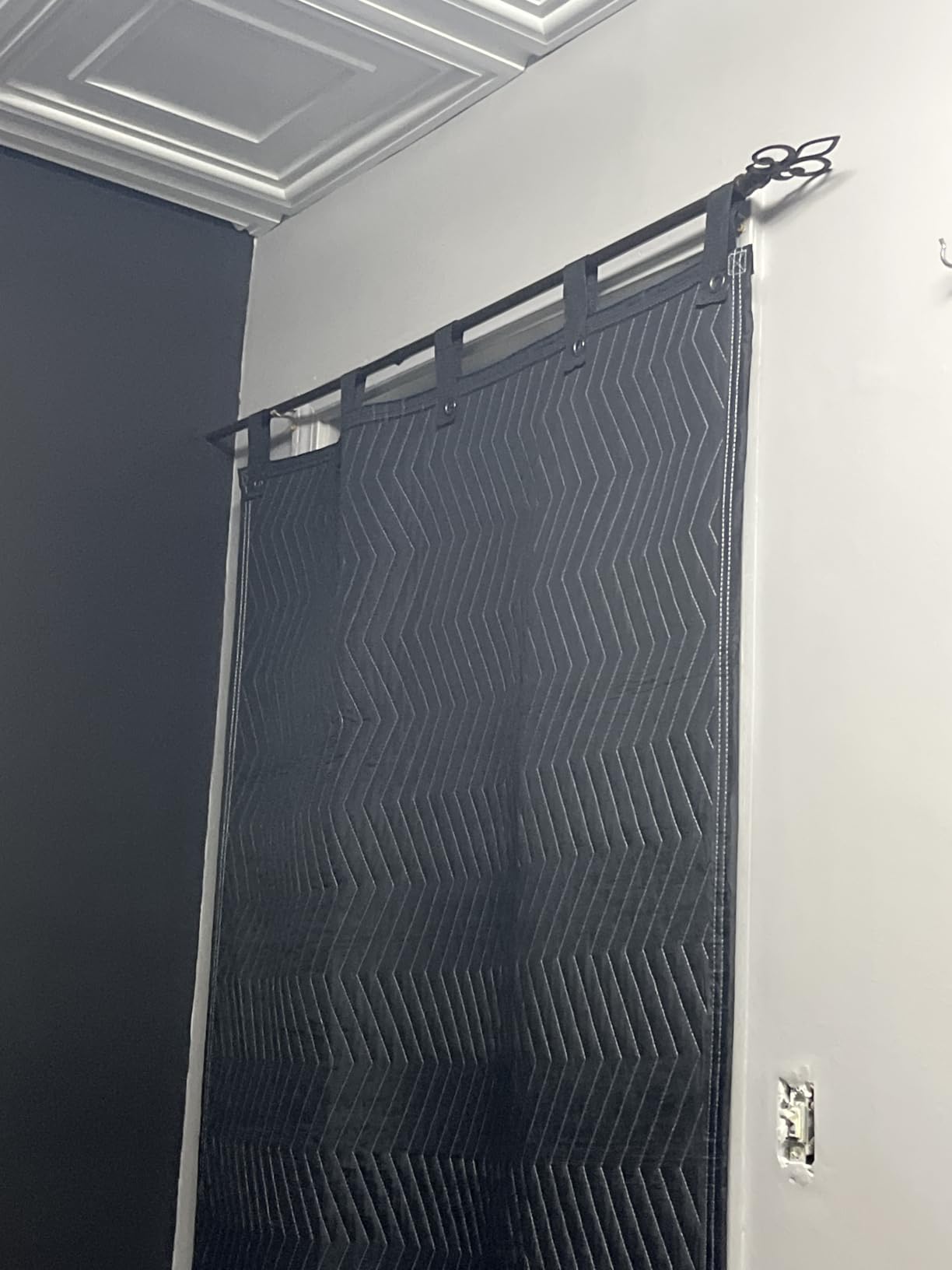 MABOZOO Studio Sound Blanket, Large Soundproof Blanket with Grommets, Heavy Duty Sound Dampening Noise Reducing Divider for Workshop, Basement, Laundry, Acoustic (Black, 60 * 72) customer photo 1