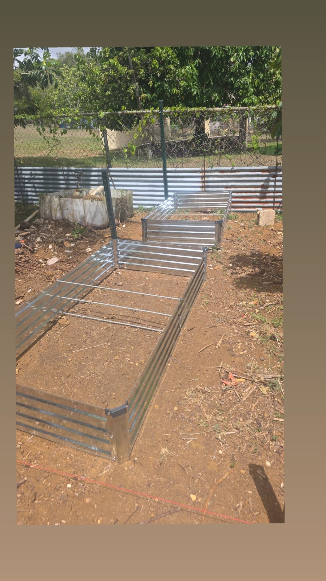 Meberam 2 Pack 6x3x1FT Galvanized Raised Garden Beds Kit Outdoor Metal Gardening Planter Box for Vegetable Elevated Flower Herbs,Silver customer photo 2