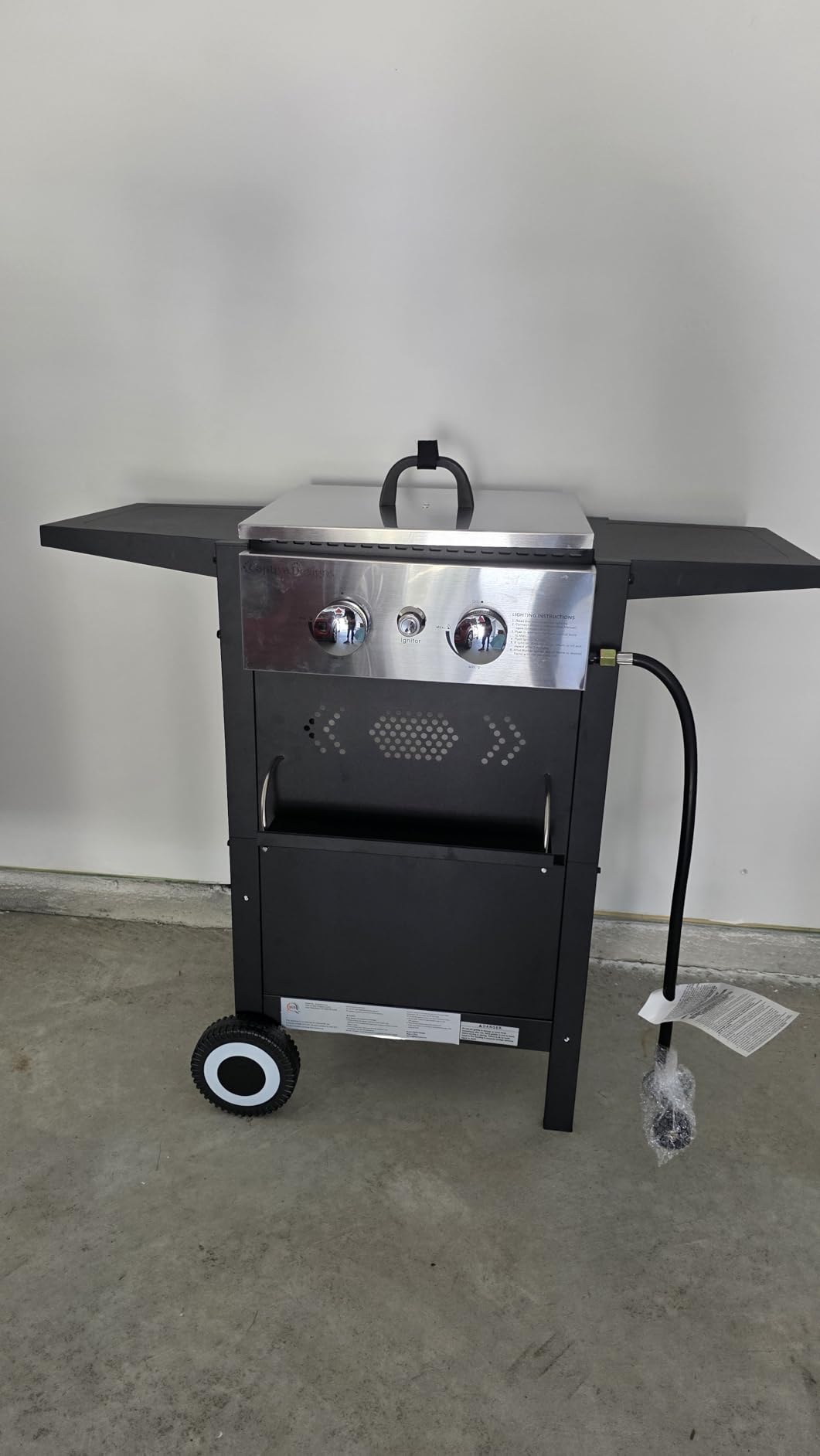 2 in 1 Griddle Grill Combo Small Propane Grill for Outdoor BBQ customer photo 1