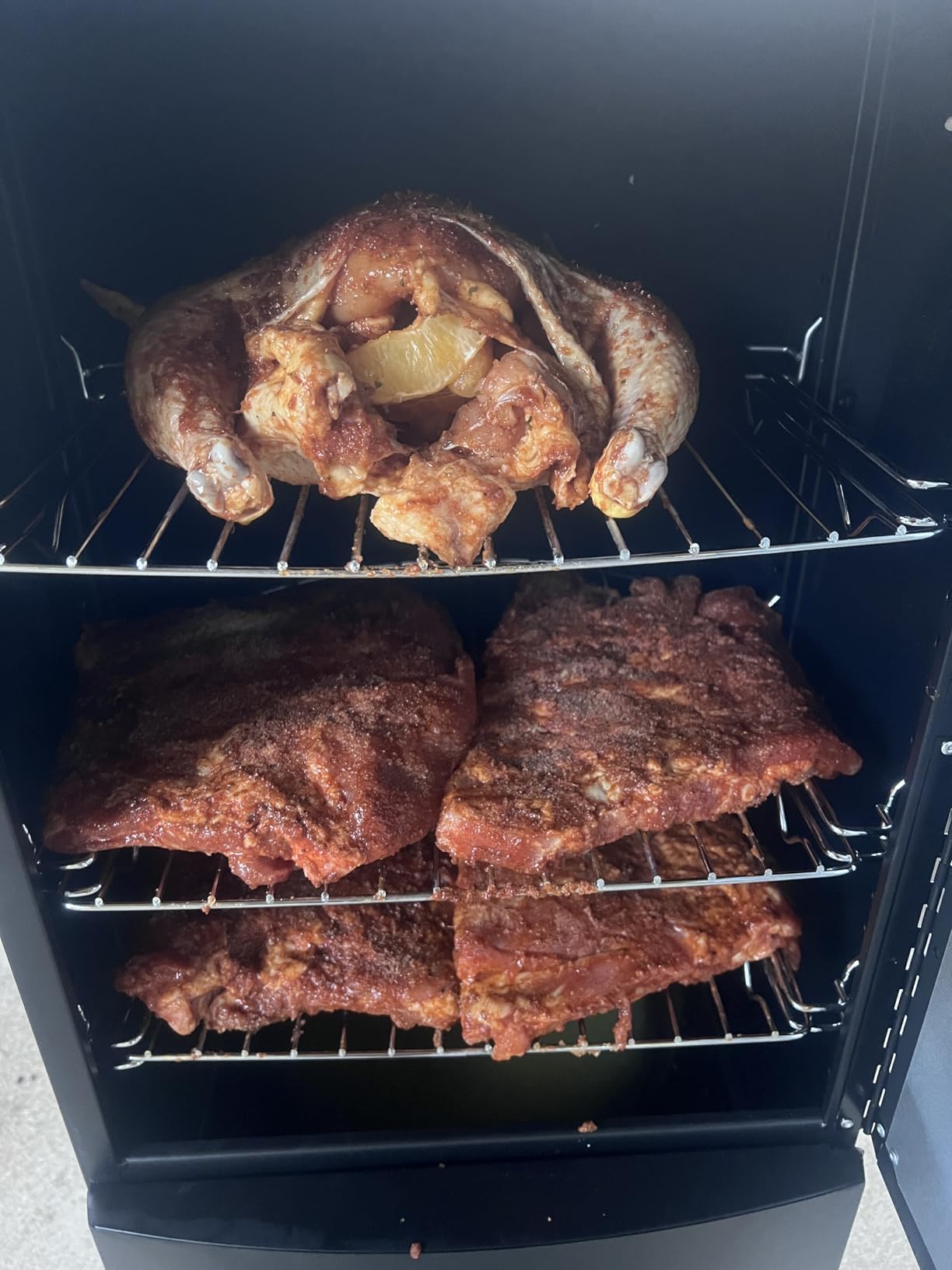 Propane Smoker, Vertical Smoker with Three Removable Shelves,Outdoor Grills & Smokers with Thermometer for BBQ, Backyard,Black… customer photo 2