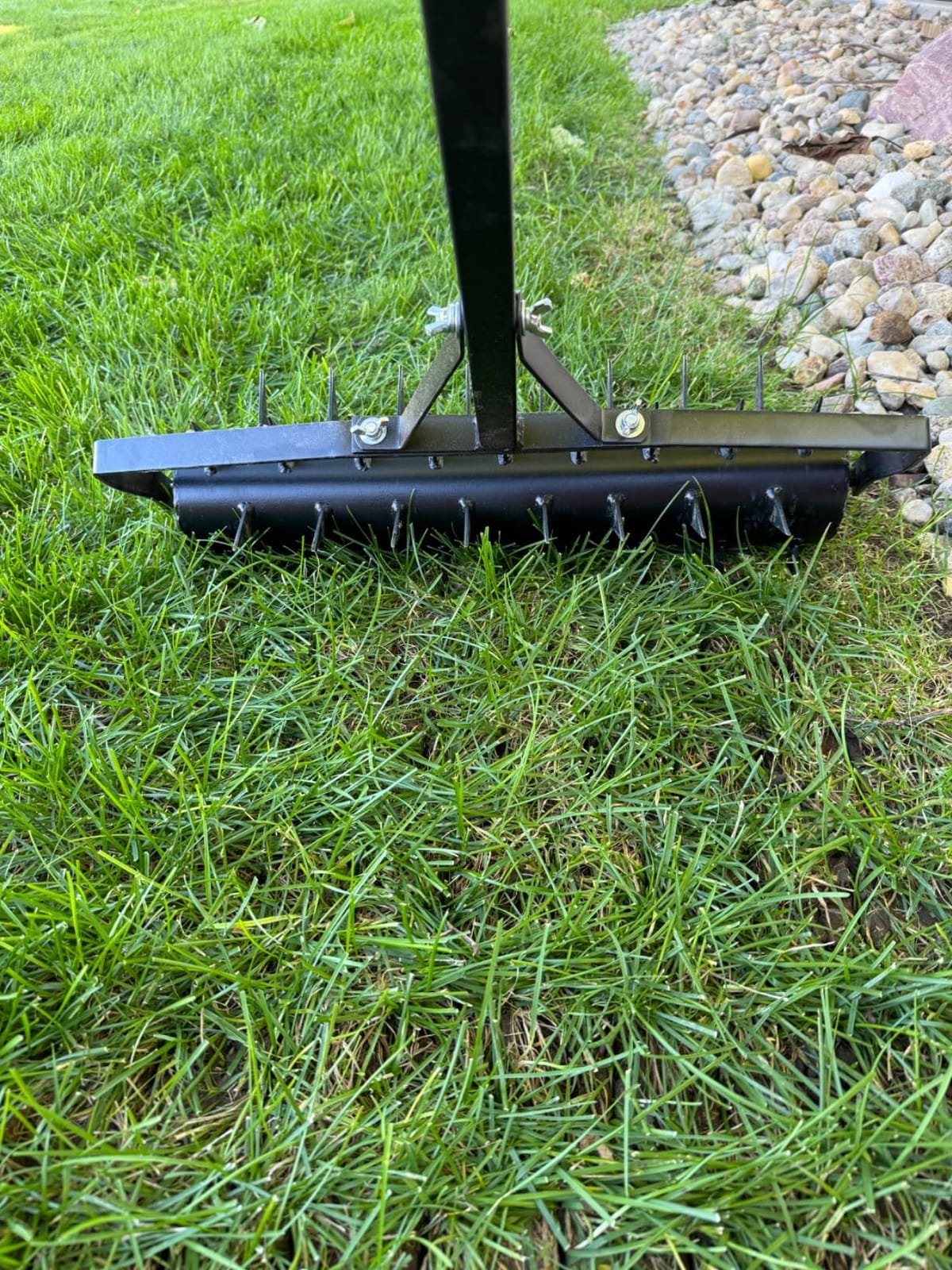 Seeutek 23Inch Rolling Lawn Aerator - Upgraded Heavy Duty Aerators customer photo 2