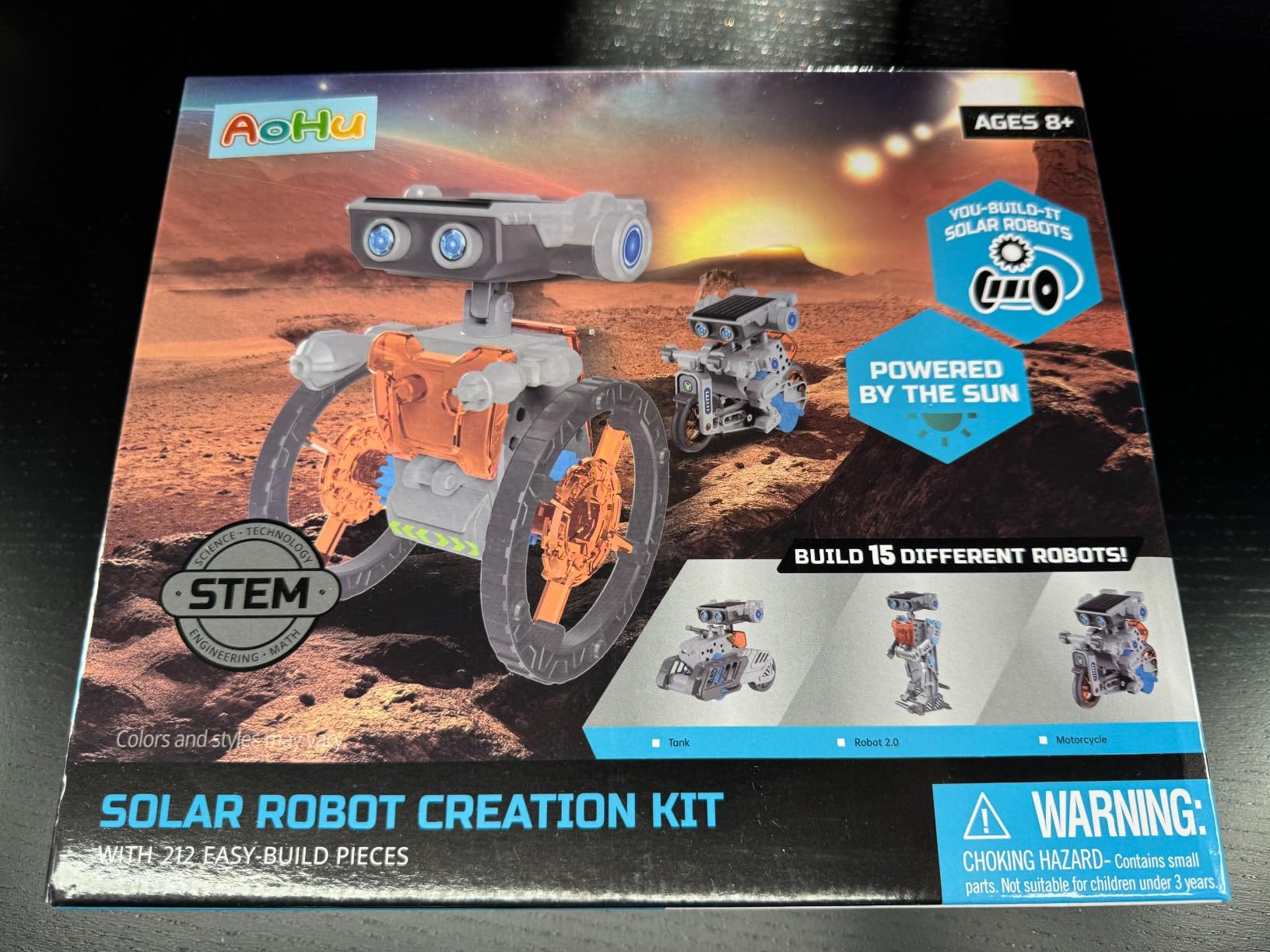 Solar Robot Building Kit STEM Gift for Boys Aged 8-13, DIY 15-in-1 Educational Science Building Toy, Solar or Battery Powered Robotic Set for Children Birthday with 212 Pieces customer photo 2