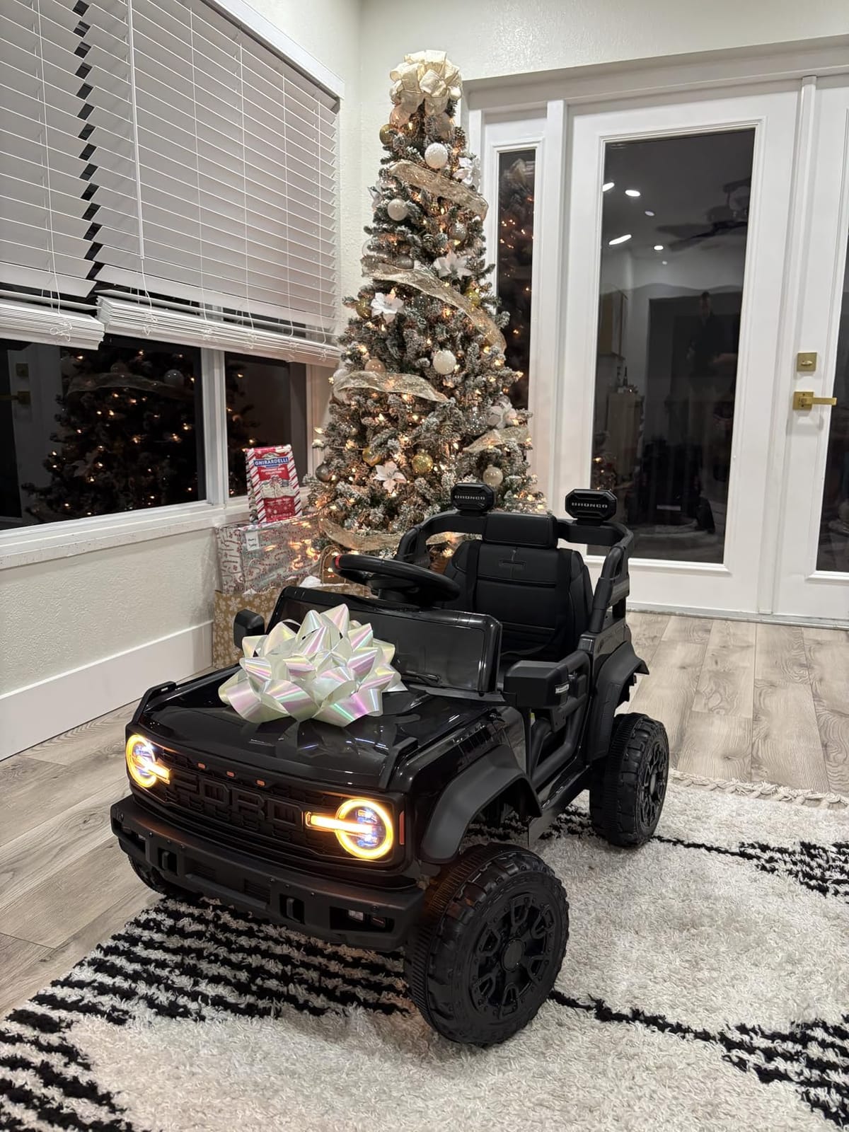 ENYOPRO Licensed Ford Bronco Raptor Electric Ride On Jeep for Kids, 12V Remote Control Ride On Car for Toddlers, Electric Vehicle w/Shock Absorbers, Soft Start, Bluetooth, LED Lights, 2 Speed (Blue) customer photo 1