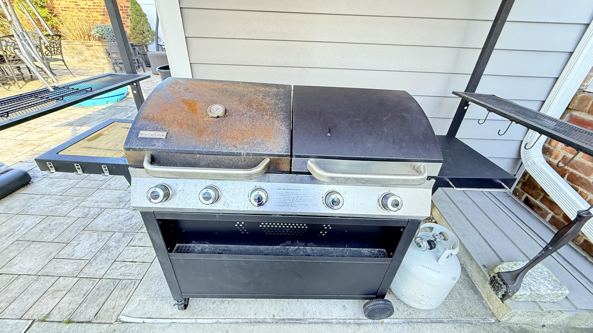 Captiva Designs Propane Gas Griddle Grill Combo with Lid & Flat Top Griddle customer photo 2