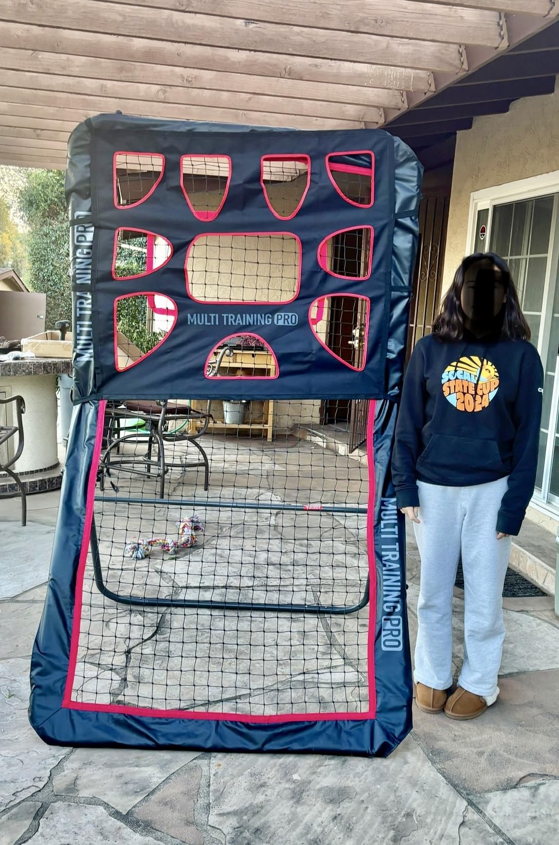 ZEALFEEL Lacrosse Rebounder with 5 Adjustable Angles, 4x6FT/4x7FT customer photo 2
