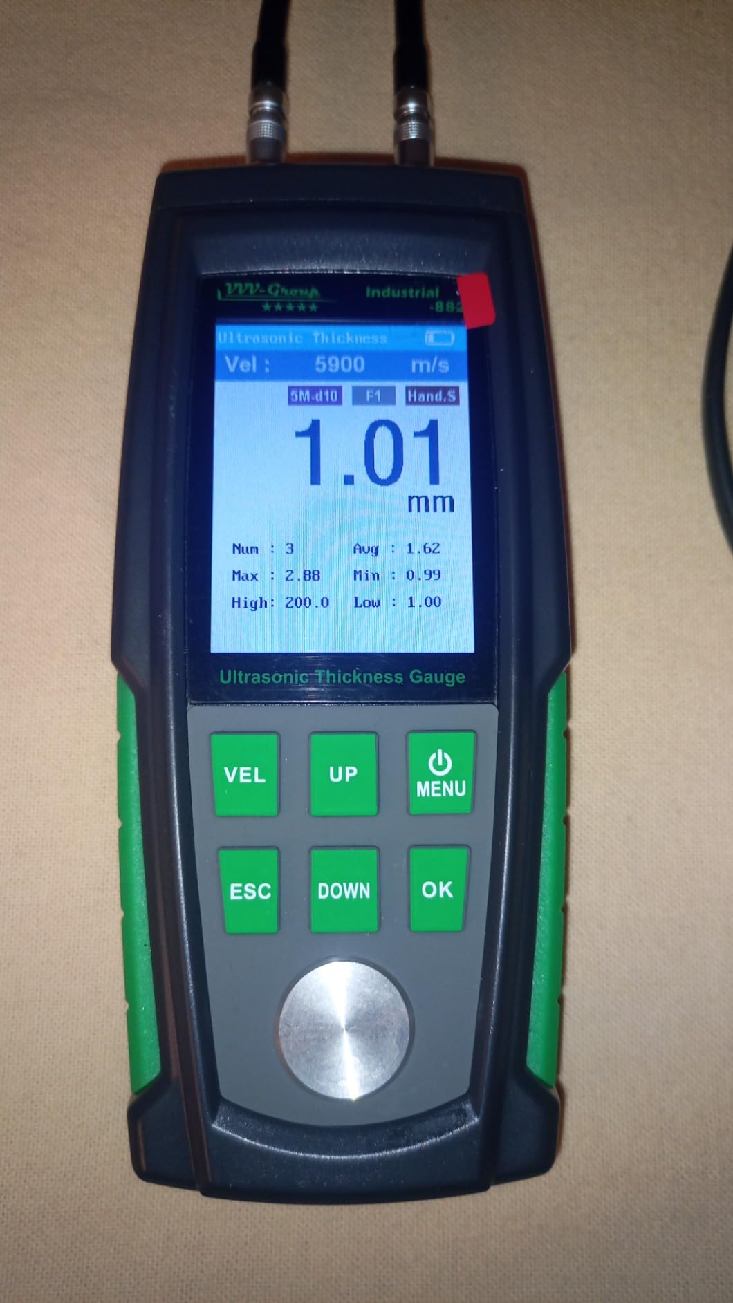 Ultrasonic Thickness Gauge Industrial-882X / Steel, Metals, Plastic, Glass, PVC, Pipes Thickness Gauge Meter - Range 0.039 to 11.811 inch (1-300mm) | Color LCD customer photo 1