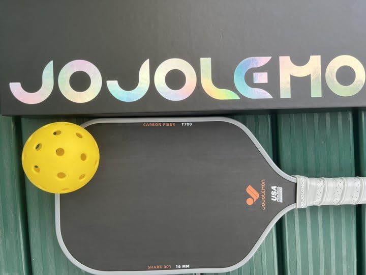 JOJOLEMON Pickleball Paddles, Carbon Fiber Pickleball Paddle with a 16mm Shark Power Polymer Core, The Pickleball Rackets Designed for Ultimate Spin & Consistency customer photo 1
