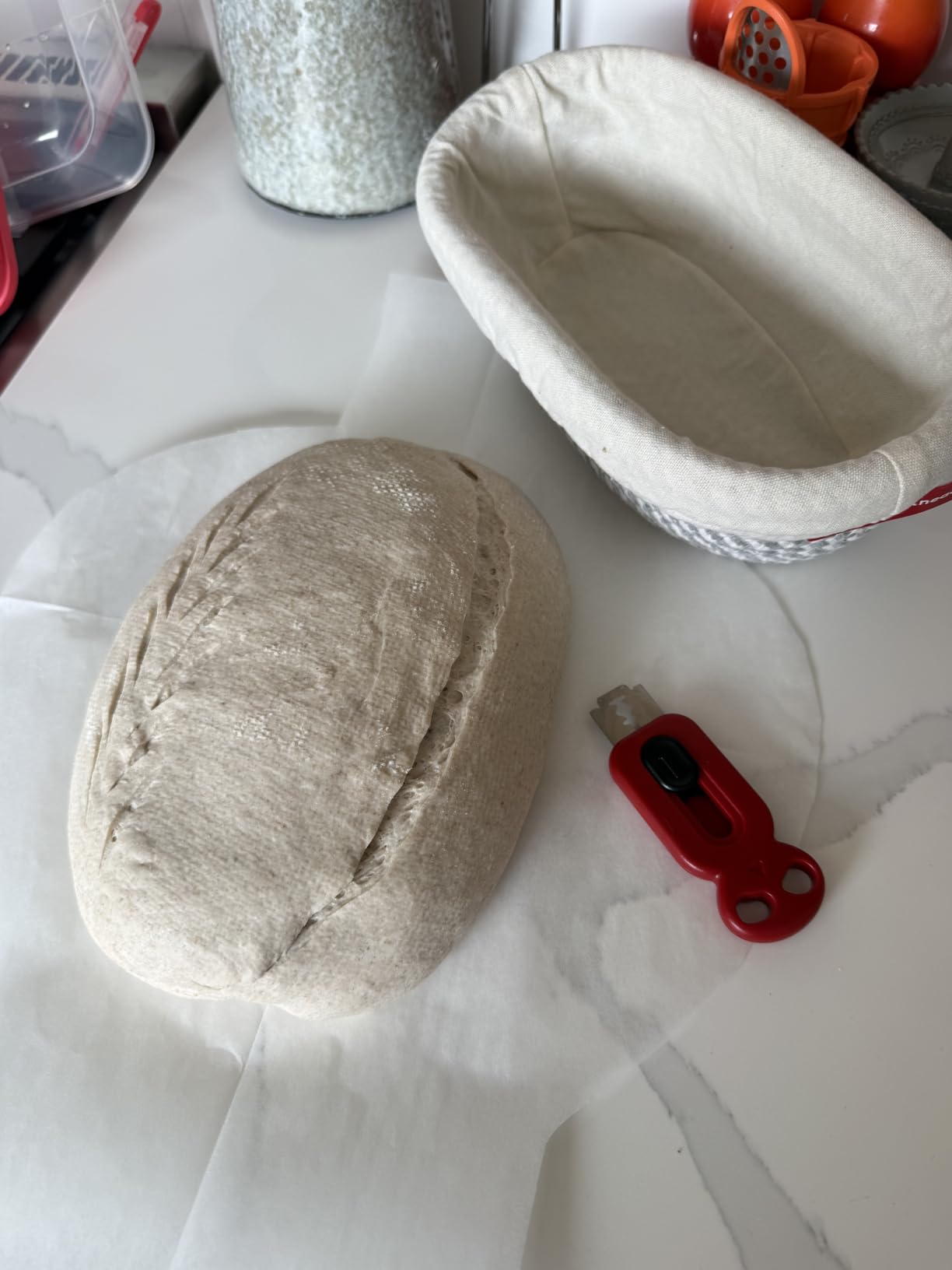 KneadAce Cotton Rope Banneton Bread Proofing Basket Set, Oval & Round Bread Baskets with Liners & Covers for Artisan Bread Baking, Sourdough Bread Baking Supplies customer photo 1