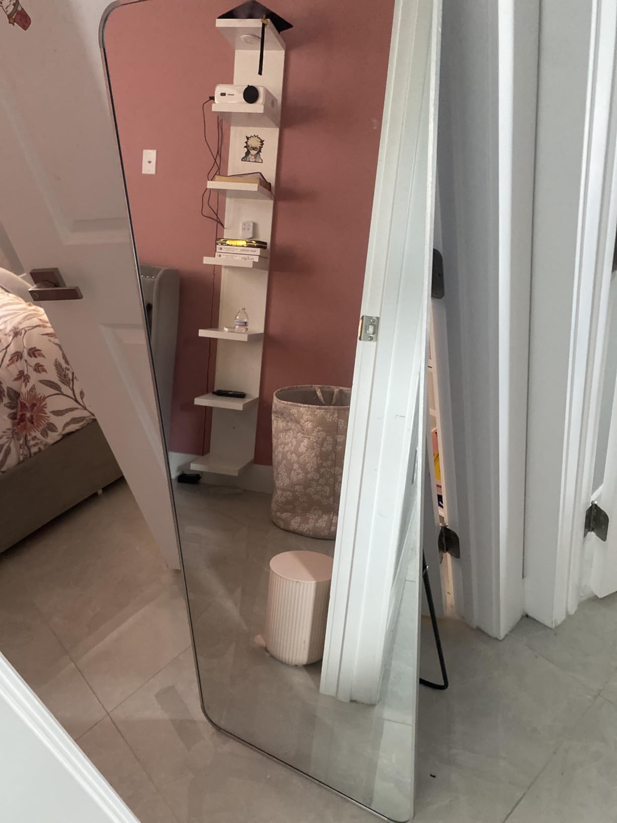 BEAUTYPEAK Black Full Length Mirror, 56
