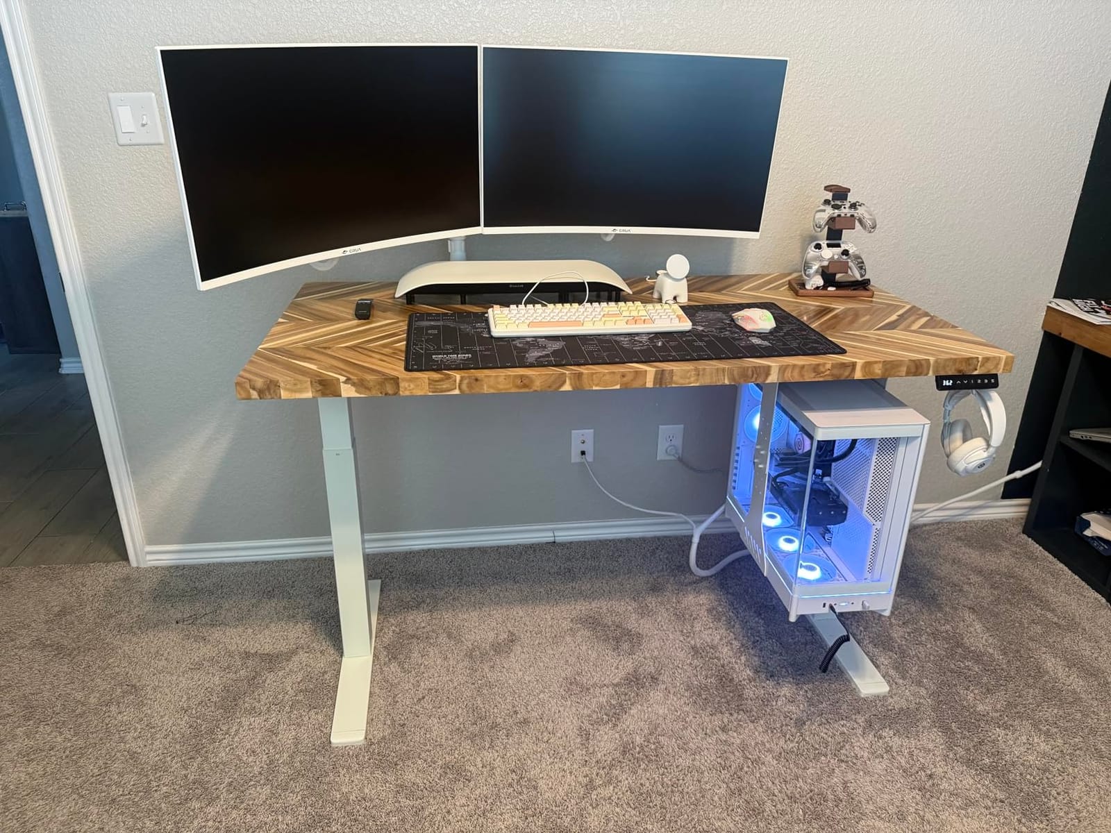 Heavy Duty Under Desk PC Holder – Up to 77 lbs Load Capacity - Adjustable Computer Tower Holder – CPU Holder Under Desk Mount - PC Holder Under Desk – Under Desk Computer Mount (Black) customer photo 1