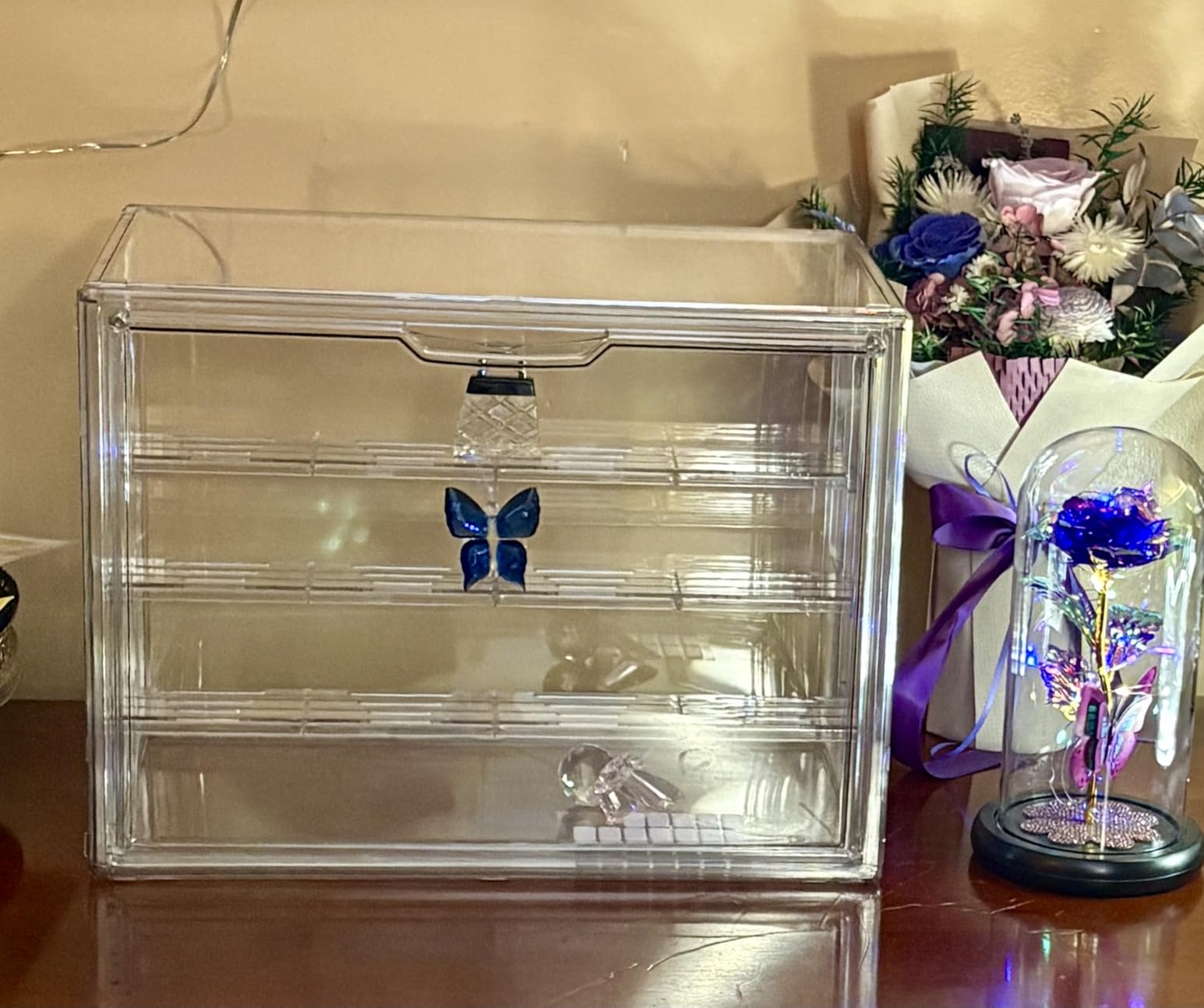 4 Layer Stackable Acrylic Figure Case for Collectibles Display Box,1 Pack customer photo 2