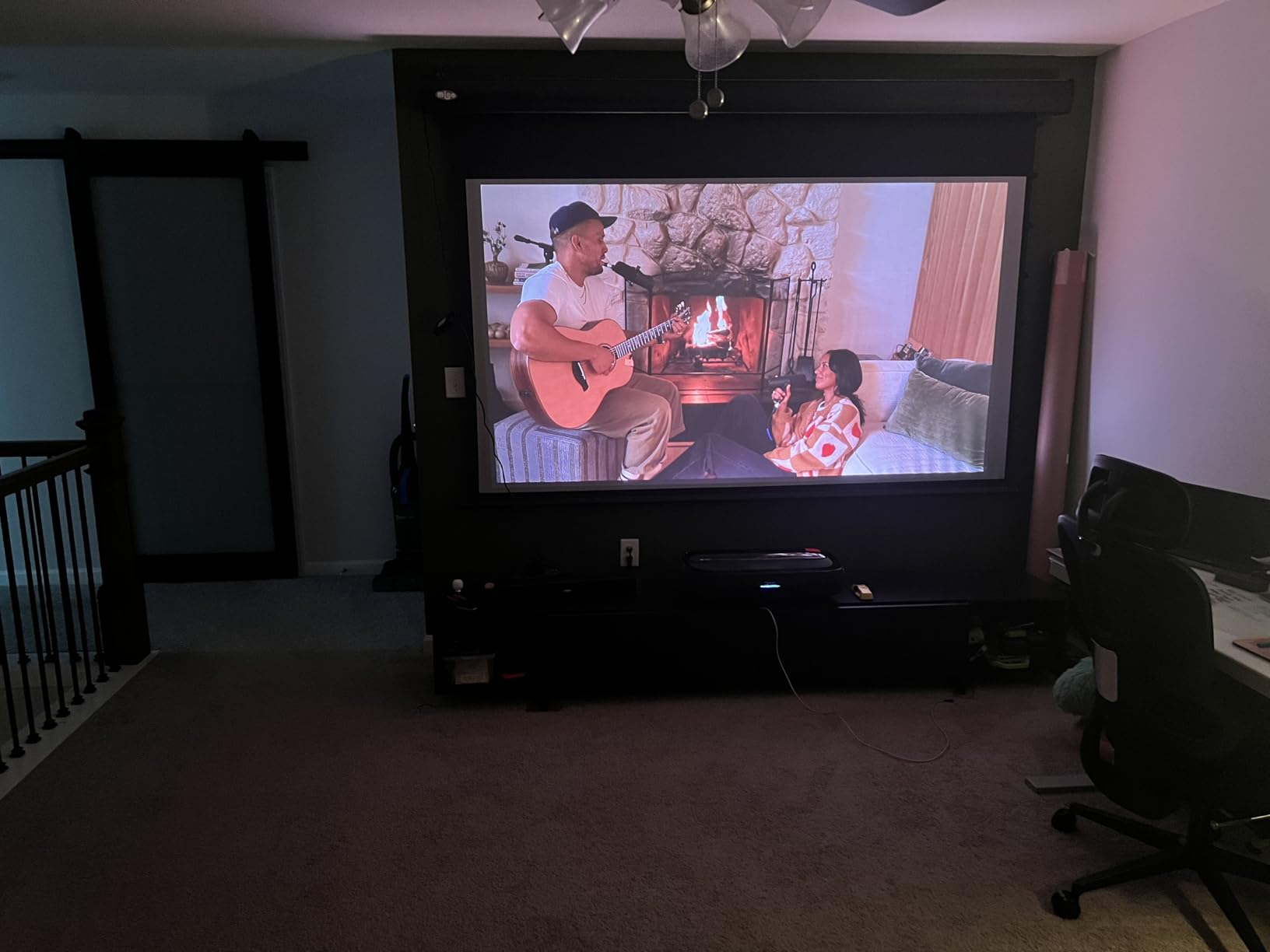 Hisense PL2, Ultra Short Throw Home Theater Laser Projector, 80” – 150”, 4K UHD, 2,700 Lumens, 3000:1 Contrast, Dolby Vision & Atmos, 3D, Google TV, WIFI 6E customer photo 1
