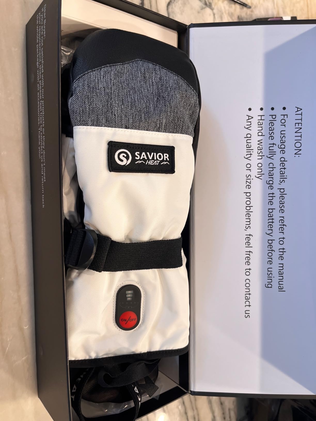 Heated Mittens for Men Women Upgraded 7.4V 3000mAh Battery Ski Gloves, Fast Charging Electric Waterproof, Touchscreen Warm Winter Gloves for Outdoor Skiing, Hiking, Snowboarding, Camping customer photo 2