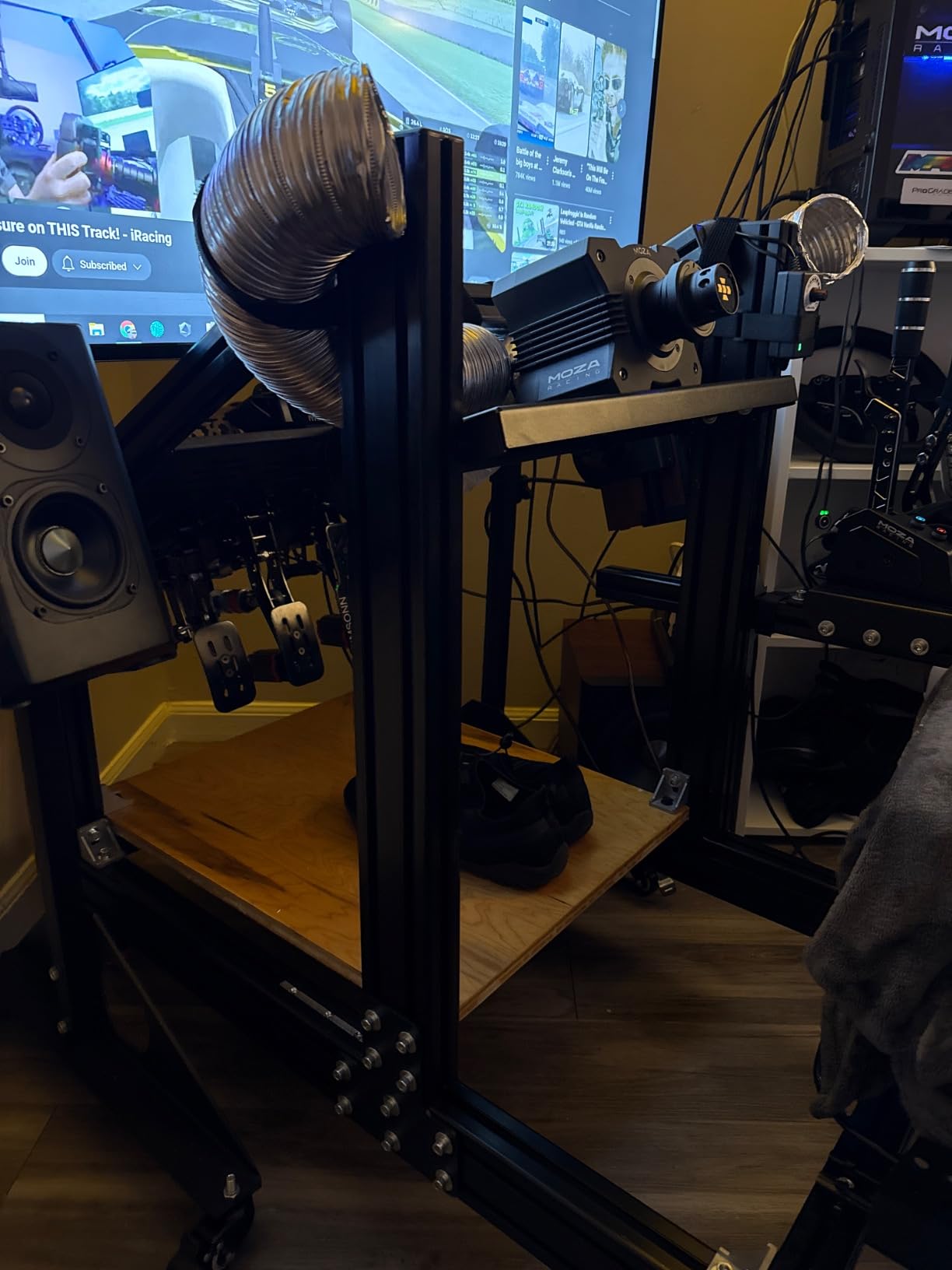 SIMSONN Plus X Sim Racing Pedals PC Racing Simulator Load Cell HE Hydraulic Pedal Support Haptic Reactor (Black P3-H3) customer photo 1