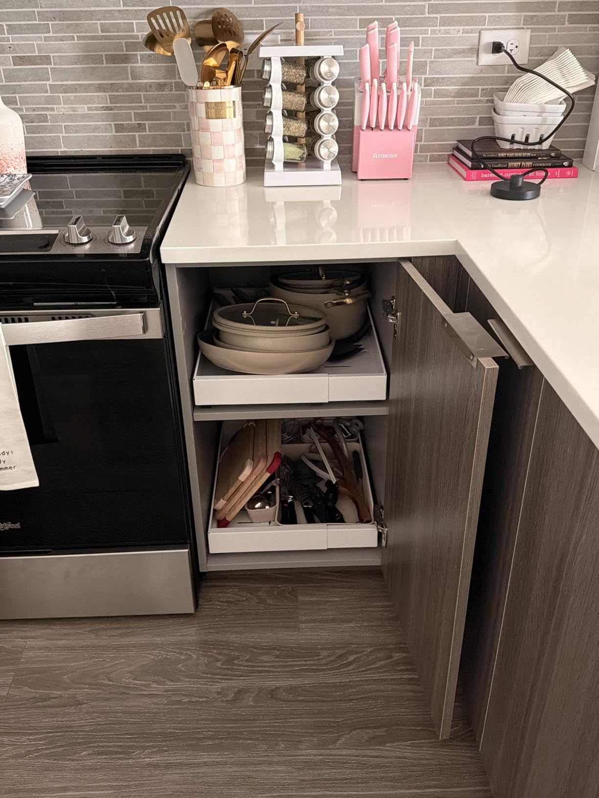 PAKETA 4 Pack Expandable Pull Out Cabinet Organizer,21