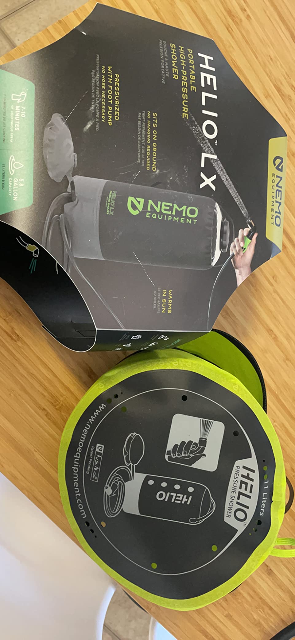 NEMO Helio Portable Camp Shower | Pressurized, Built-in Foot Pump, Large Capacity, Packable, Beach, Pet customer photo 1