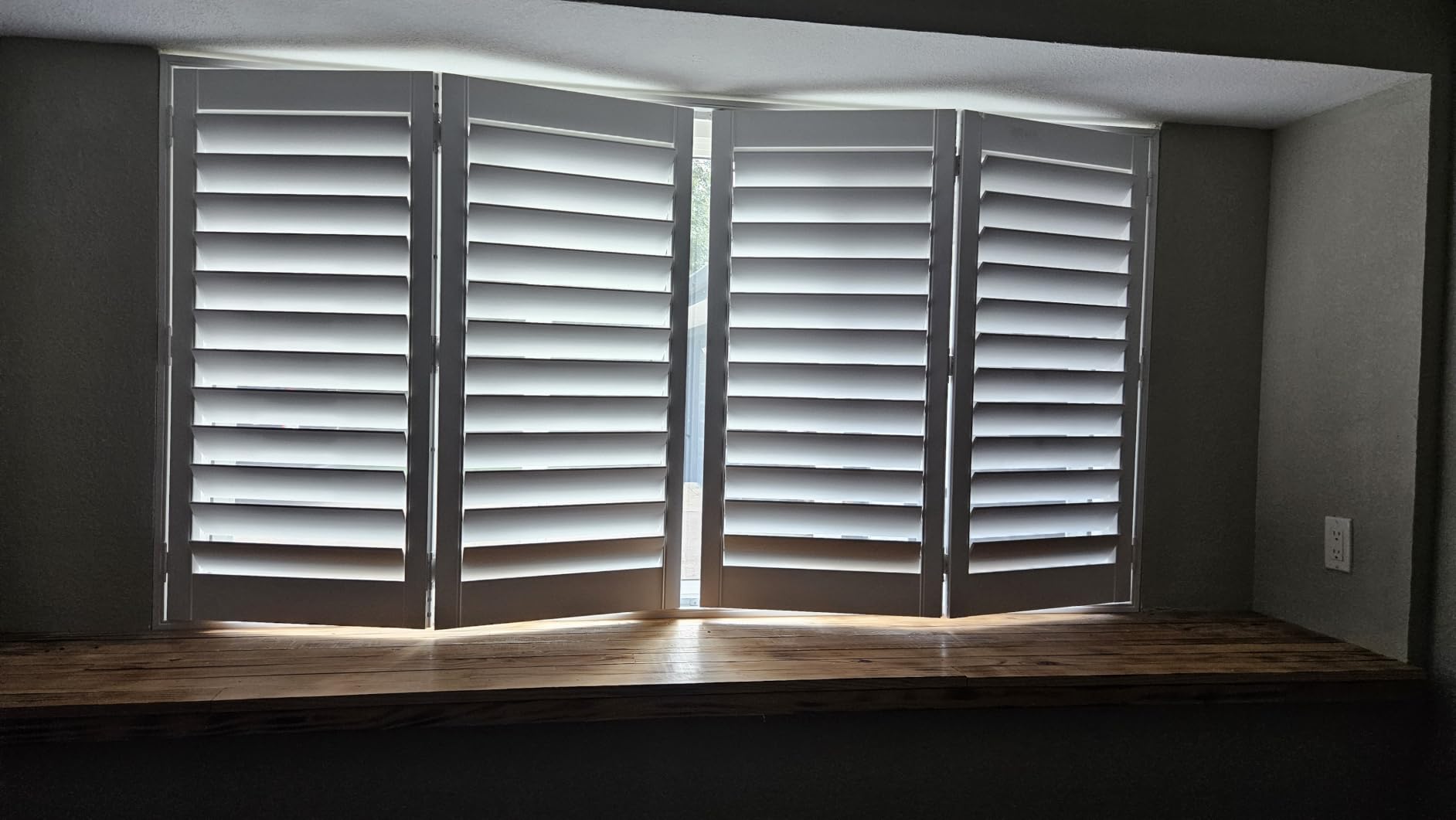 Plantation Shutters for Interior Windows,White,Faux Wood,Custom Made customer photo 2