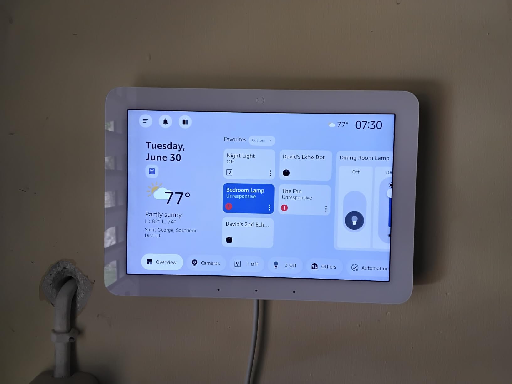 Like-New Amazon Echo Hub, 8