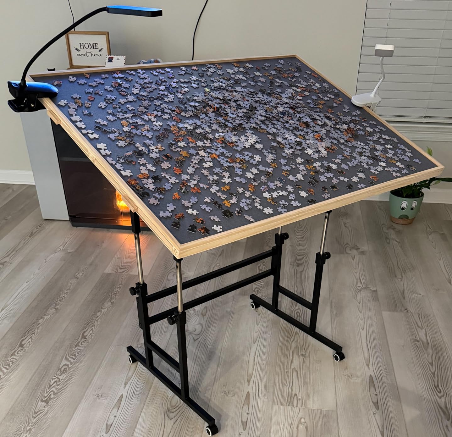 BuilderButler Puzzle Table 2000 Pieces with Wheels, Drawers & Cover, 40.16
