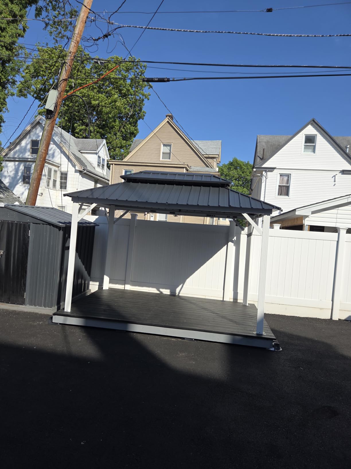 PURPLE LEAF Hardtop Gazebo 10' x 12' Pavilion Wind-Resistant White Frame customer photo 1