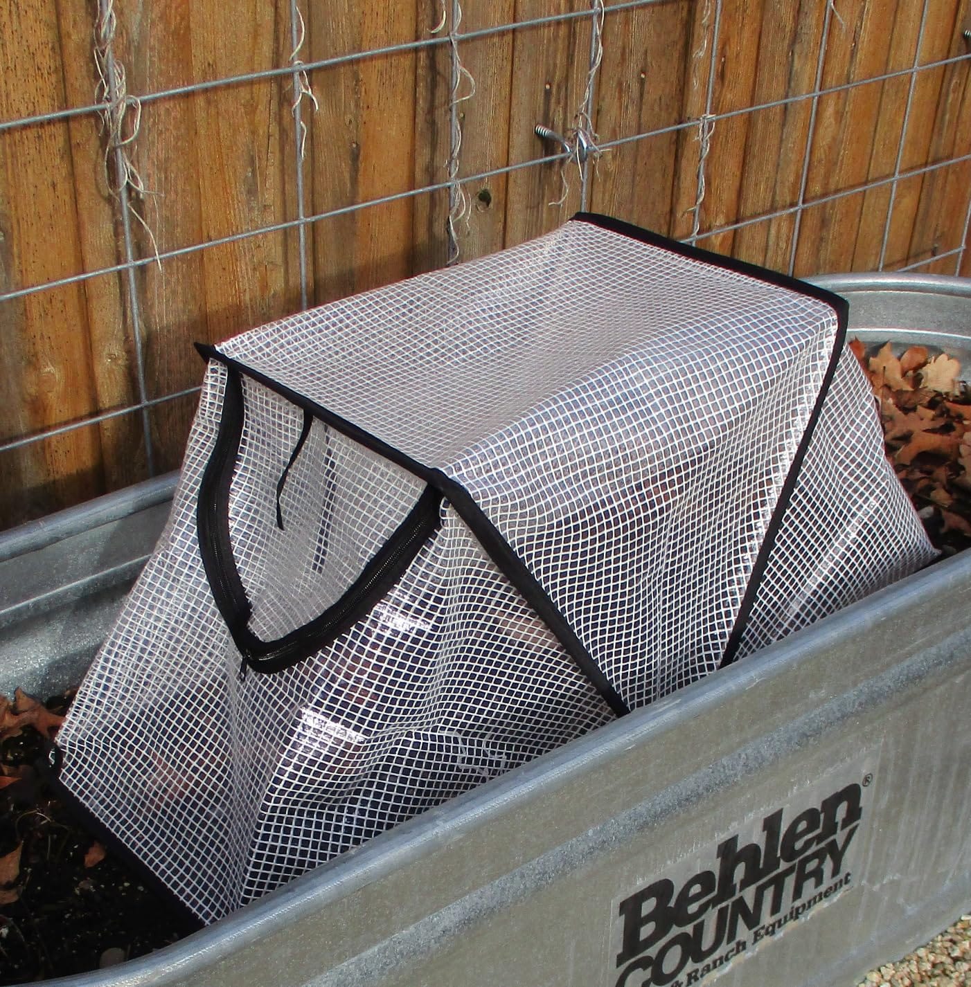 Garden Row Accelerator Plants Cover, Foldable Raised Garden Bed Cover with Zipper Door Waterproof Small Greenhouse Plant Cage Guard Protector for Vegetable Flower Fruits from Animals,31×13×14In customer photo 1