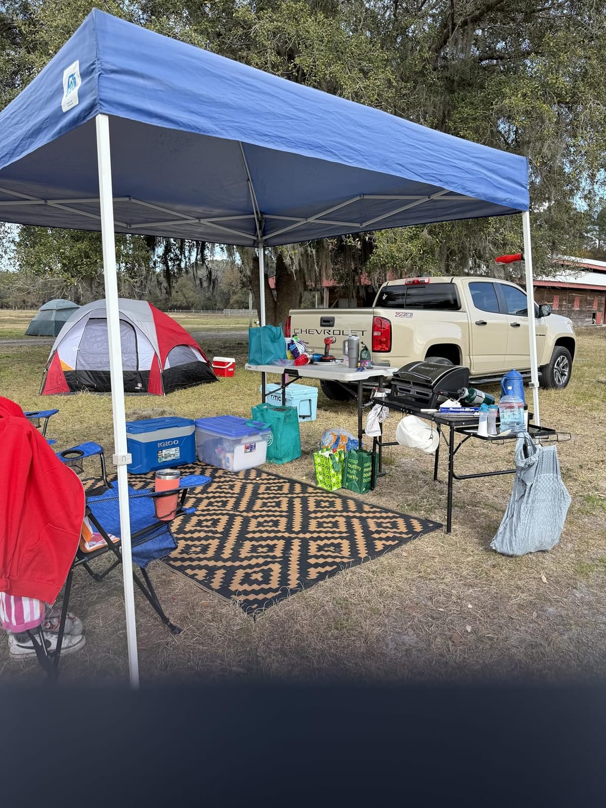Folding Table w/ Carry Bag, Paper Towel Holder, Garbage Holder, Wing Panels, 3x2 FT Foldable Table for Portable Grill, Picnic, Outdoor, Beach, Small Folding Table Adjustable Height,Camping Table, BBQ customer photo 2