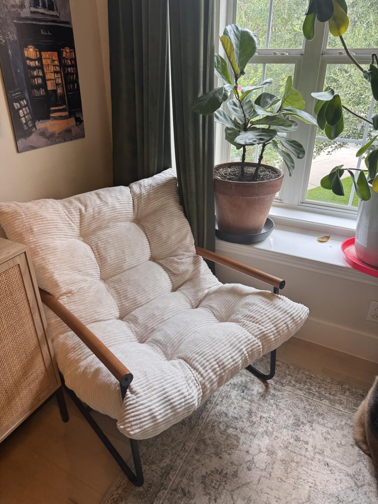 MAXYOYO Modern Accent Chair, Comfy Living Room Chair with Metal Frame customer photo 2
