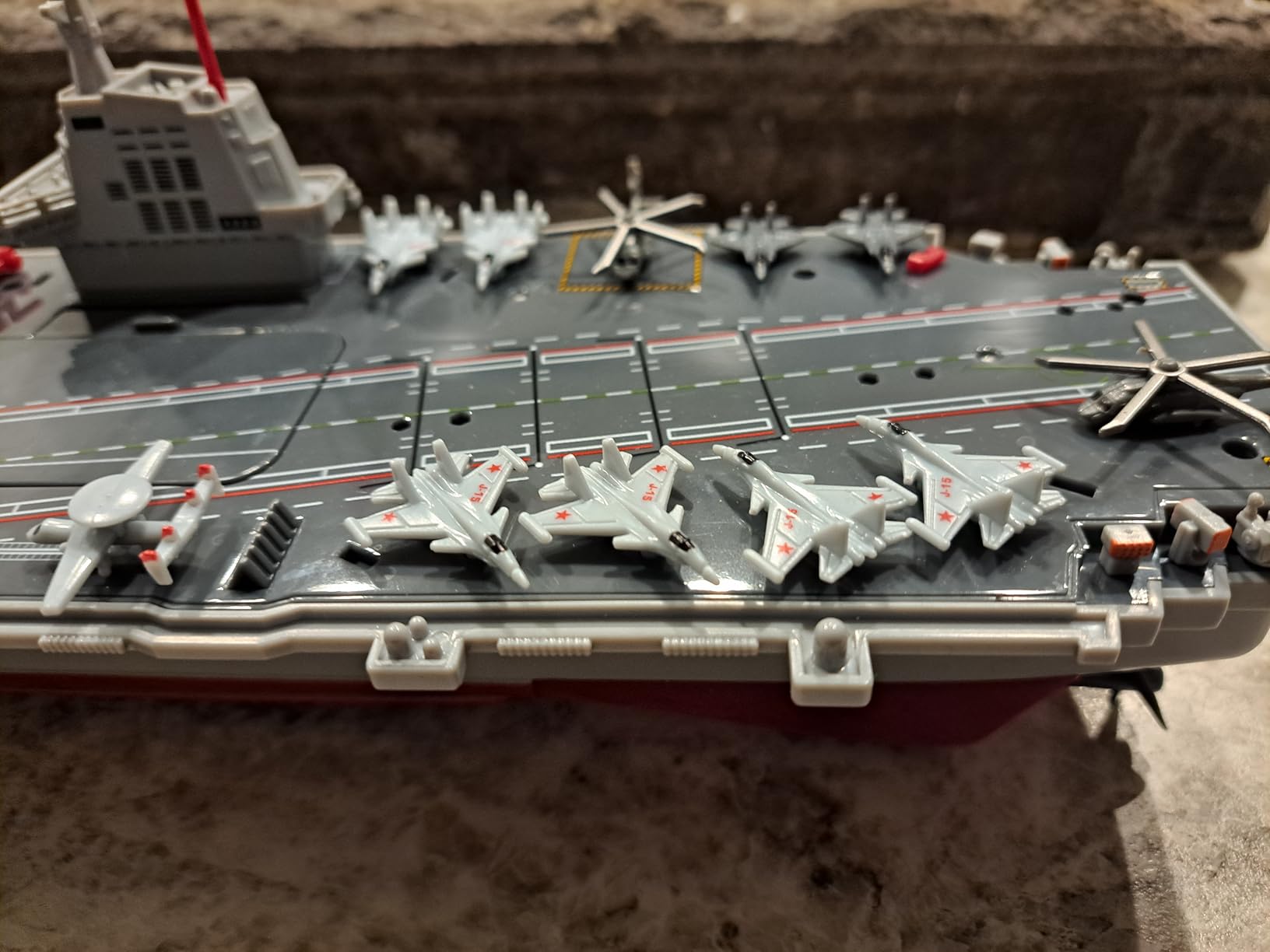RC Boats for Kids 8-12, 16-inch Warship Battleship Aircraft Carrier with 2 Rechargeable Batteries, 15mph High Speed Remote Control Military Ship for Pool & Lake customer photo 2