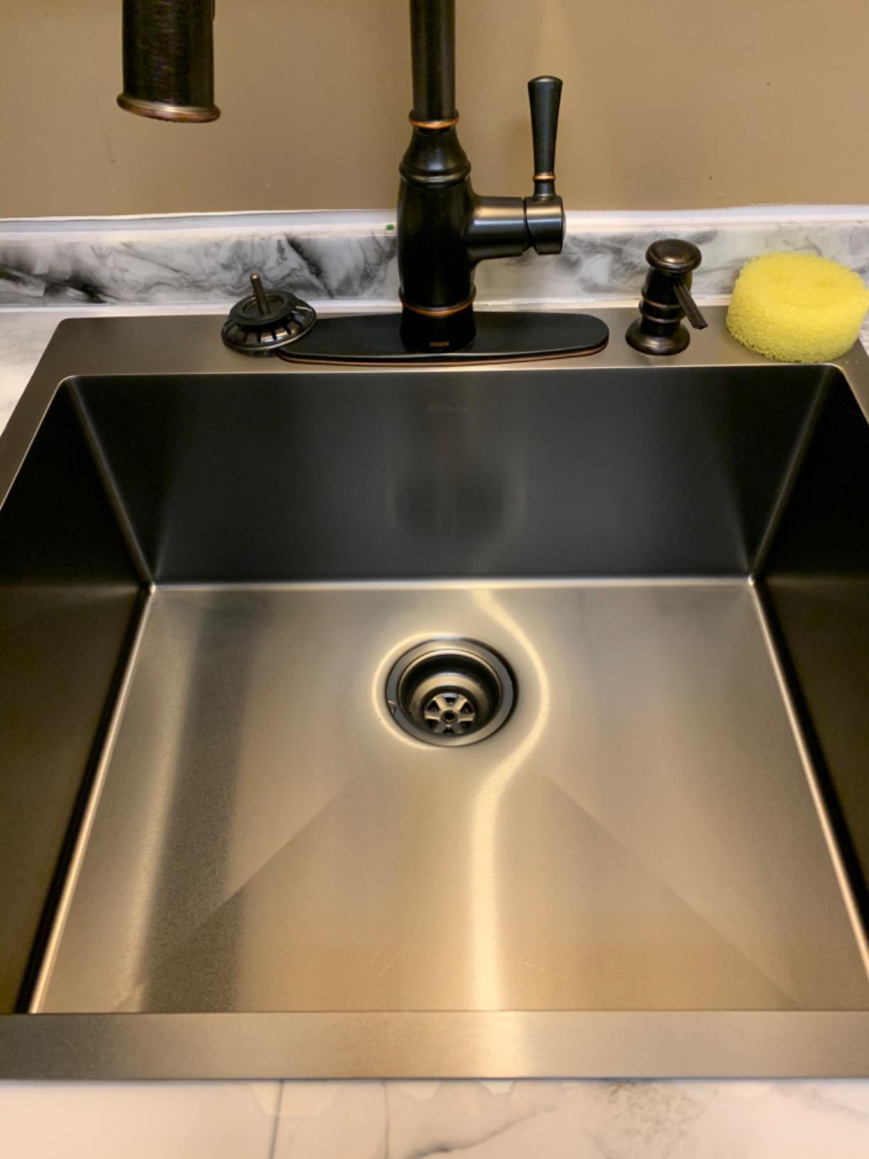 Sarlai Outdoor Sink - 21 x 20 Inch Drop In Workstation Kitchen Sink with Dust Lid and Faucet 16 Gauge Stainless Steel Single Bowl Bar Basin with Cutting Board BBQ Basin Outside customer photo 1