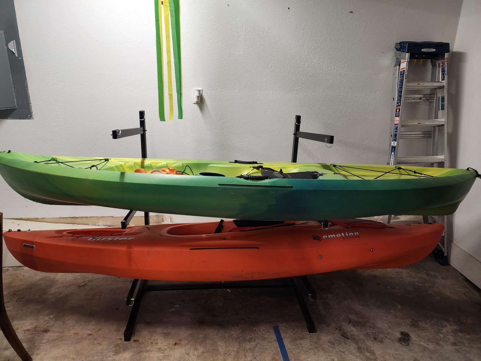 JY PERFORMANCE Kayak Storage Rack, 2/3/4 Level Kayak Rack for Garage, Freestanding Steel Stand customer photo 1