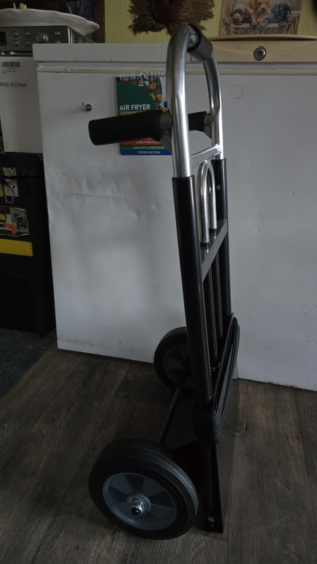 Folding Hand Truck Dolly - 600 LB Capacity, Heavy-Duty Wheels and Compact Design for Moving Heavy Loads in Warehouses, Offices, Homes, and Shopping customer photo 2