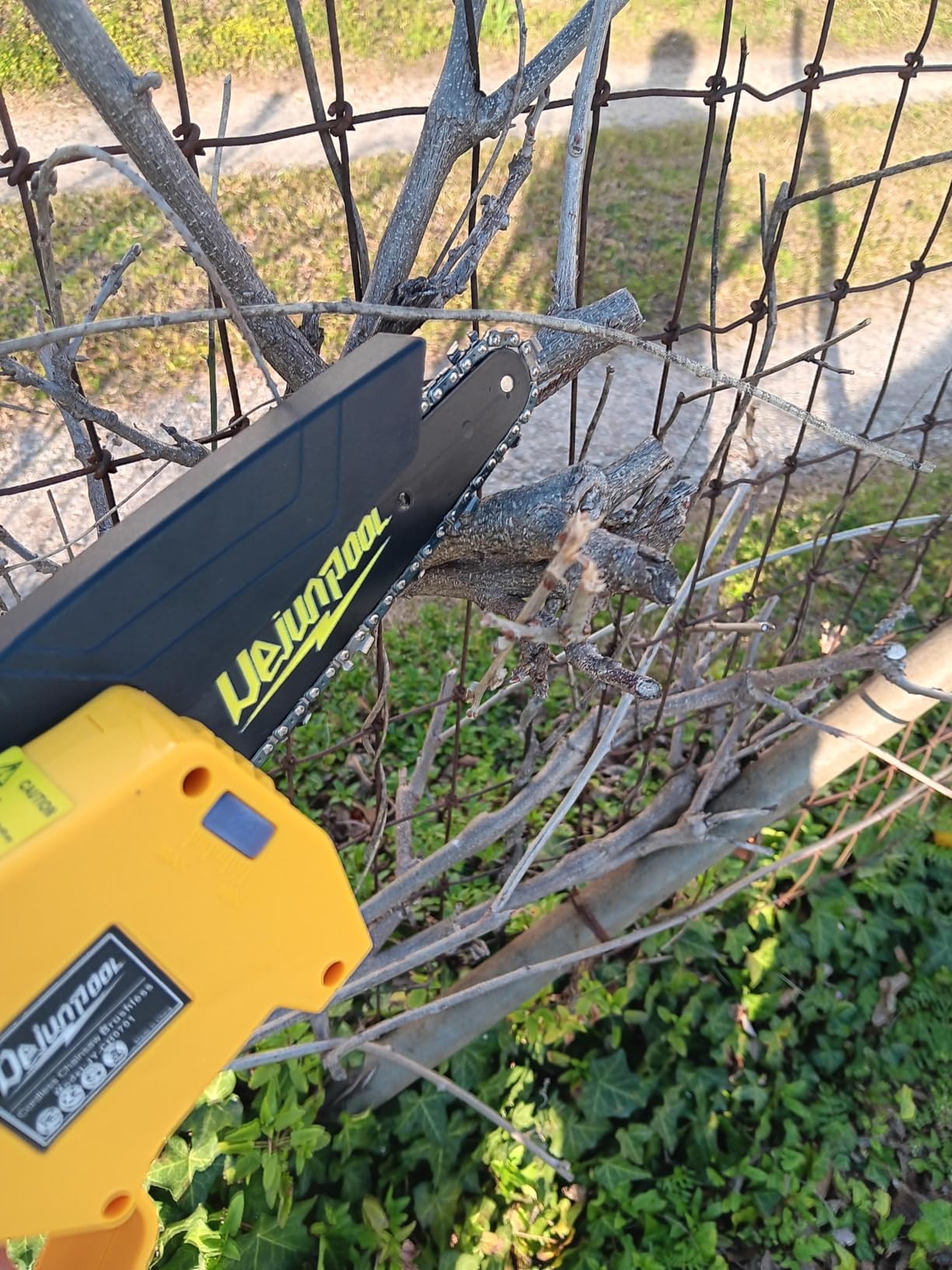 Cordless Mini Chainsaw Compatible with Dewalt 20V MAX Battery, 1200W 6 Inch & 8 Inch Small Electric Chainsaw Brushless, Auto Oiler, Handheld Pruning Tree Saw Gift for Men Husband Fathers (Tool Only) customer photo 2